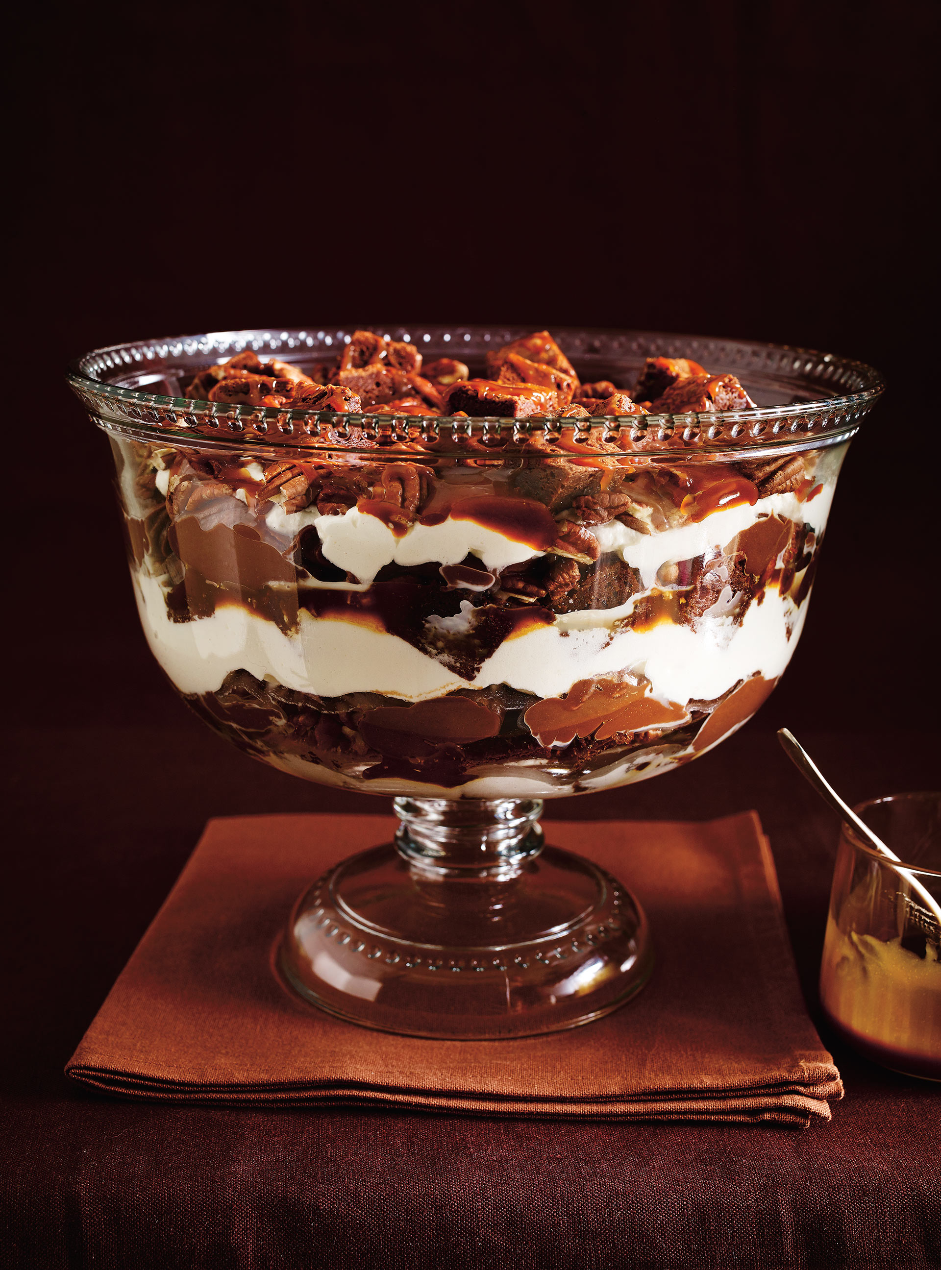 Brownie and Bourbon Caramel Trifle