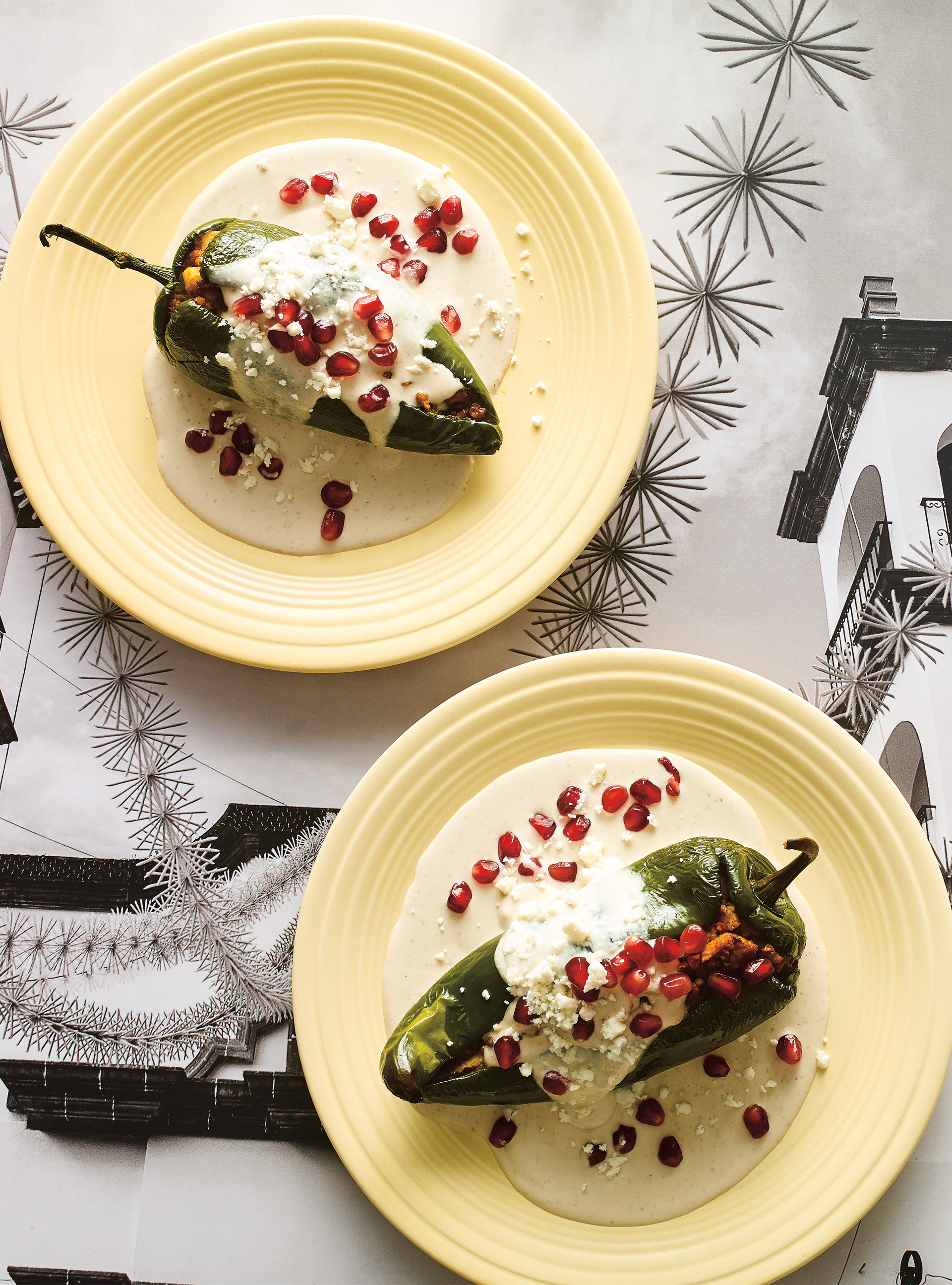 Chiles en Nogada  (Stuffed Peppers with Walnut Sauce)