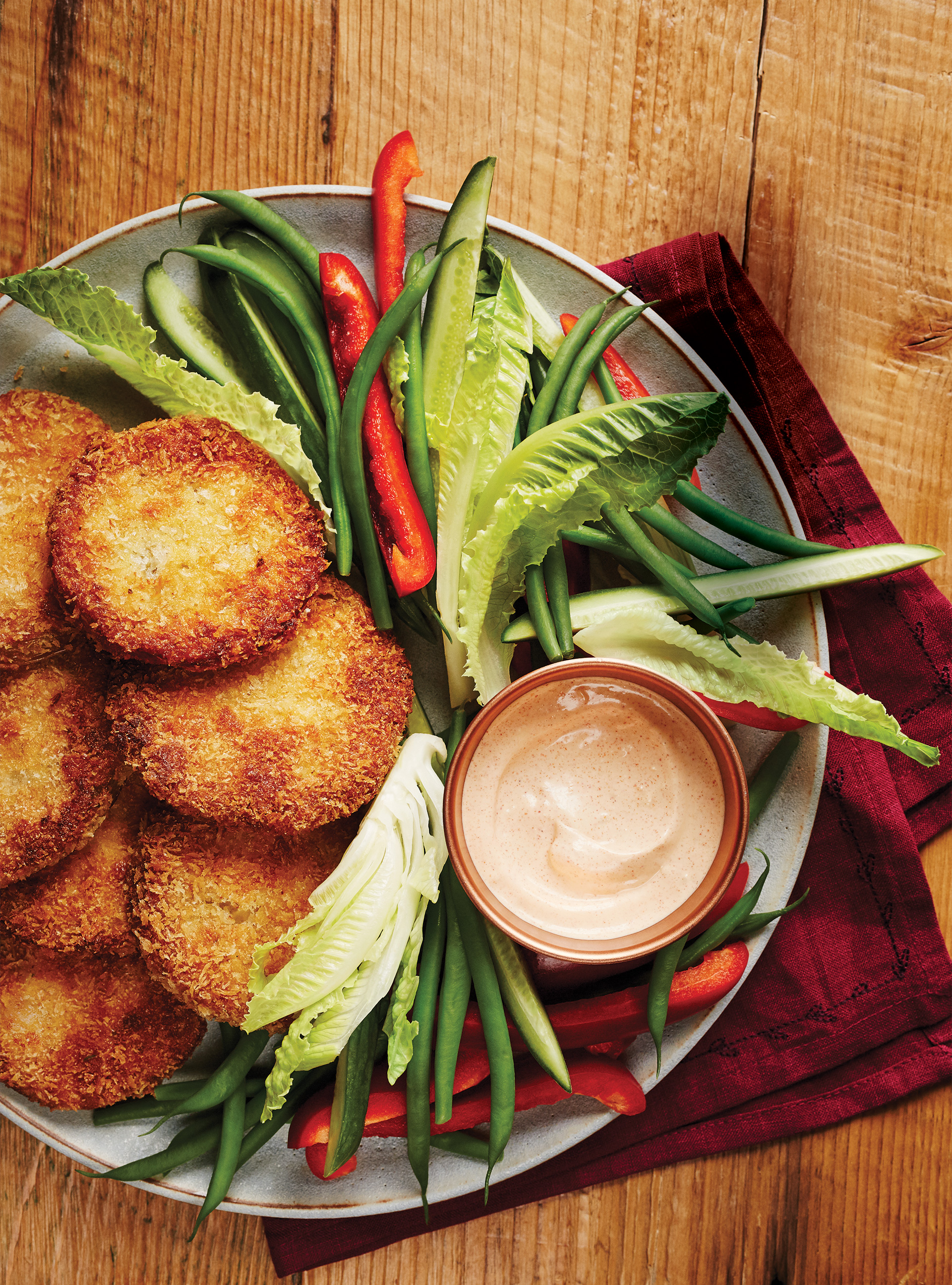 Fried Green Tomatoes With Paprika Dip