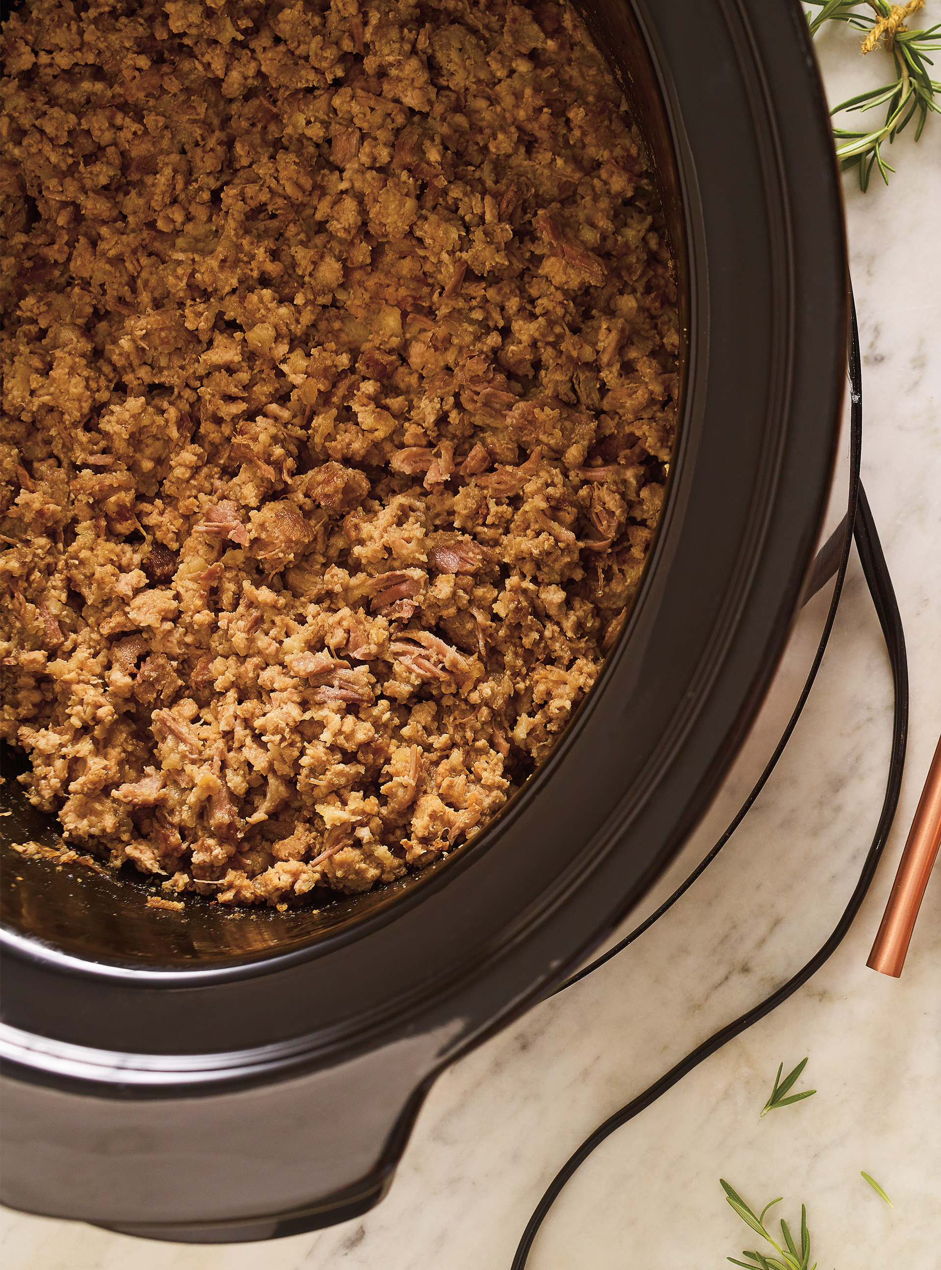 Slow Cooker Pork and Apple Stuffing