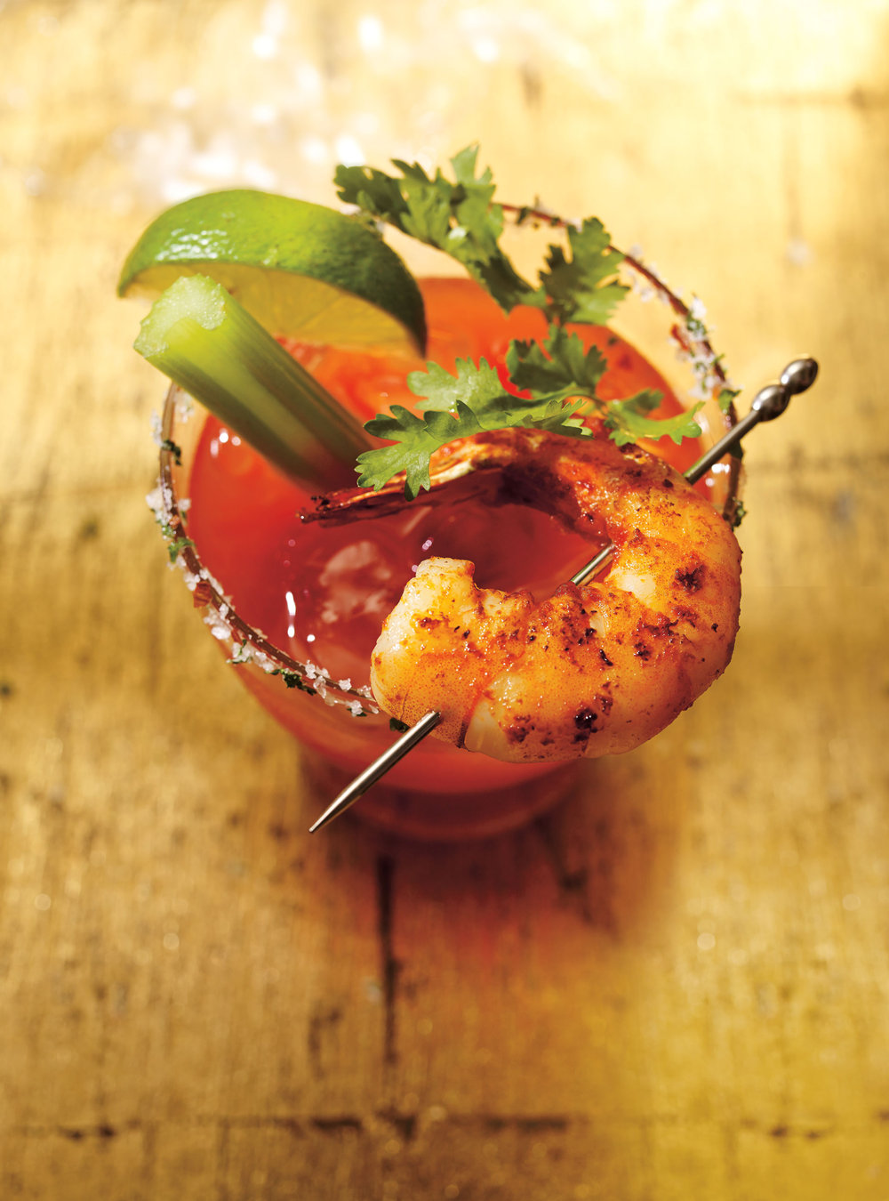 Bloody Caesar with Lime and Coriander