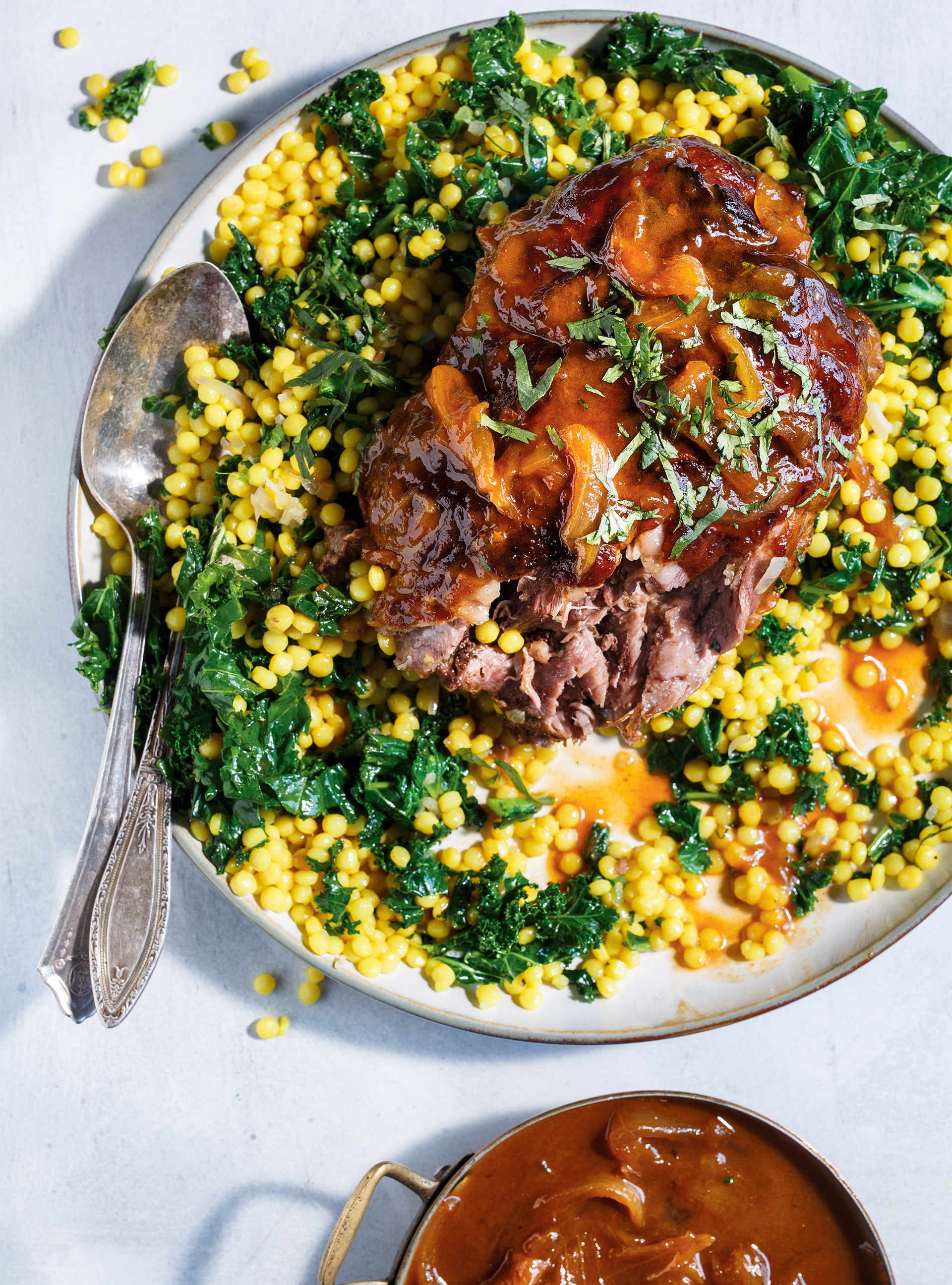 Apricot-Braised Lamb with Israeli Couscous