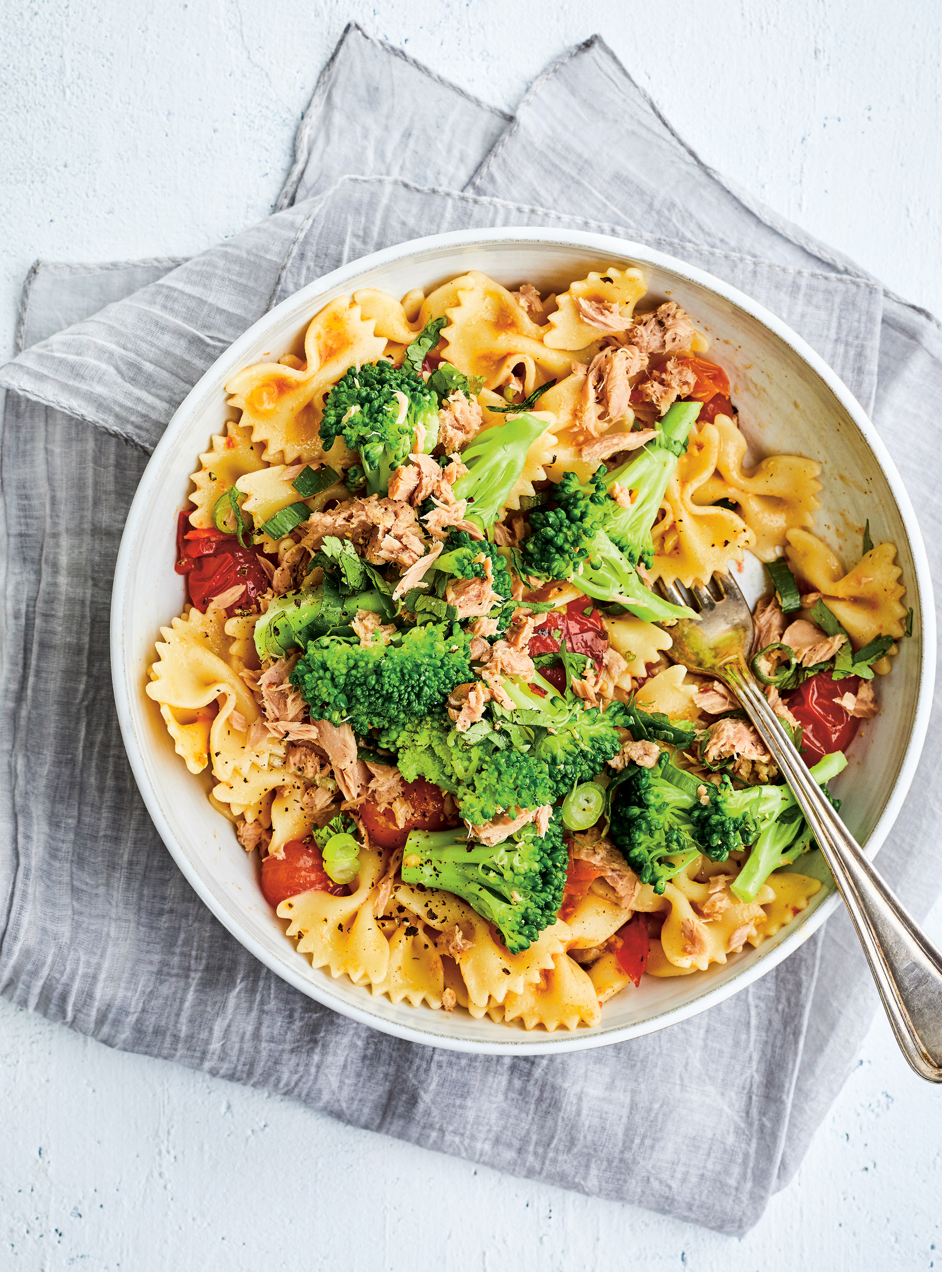 Warm Tuna and Broccoli Pasta Salad
