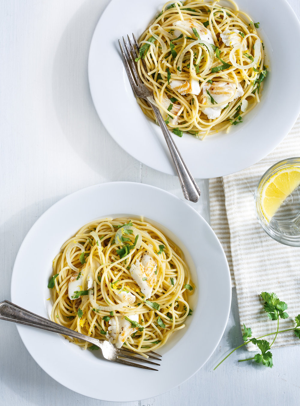 Spaghettis à l’aiglefin et au citron