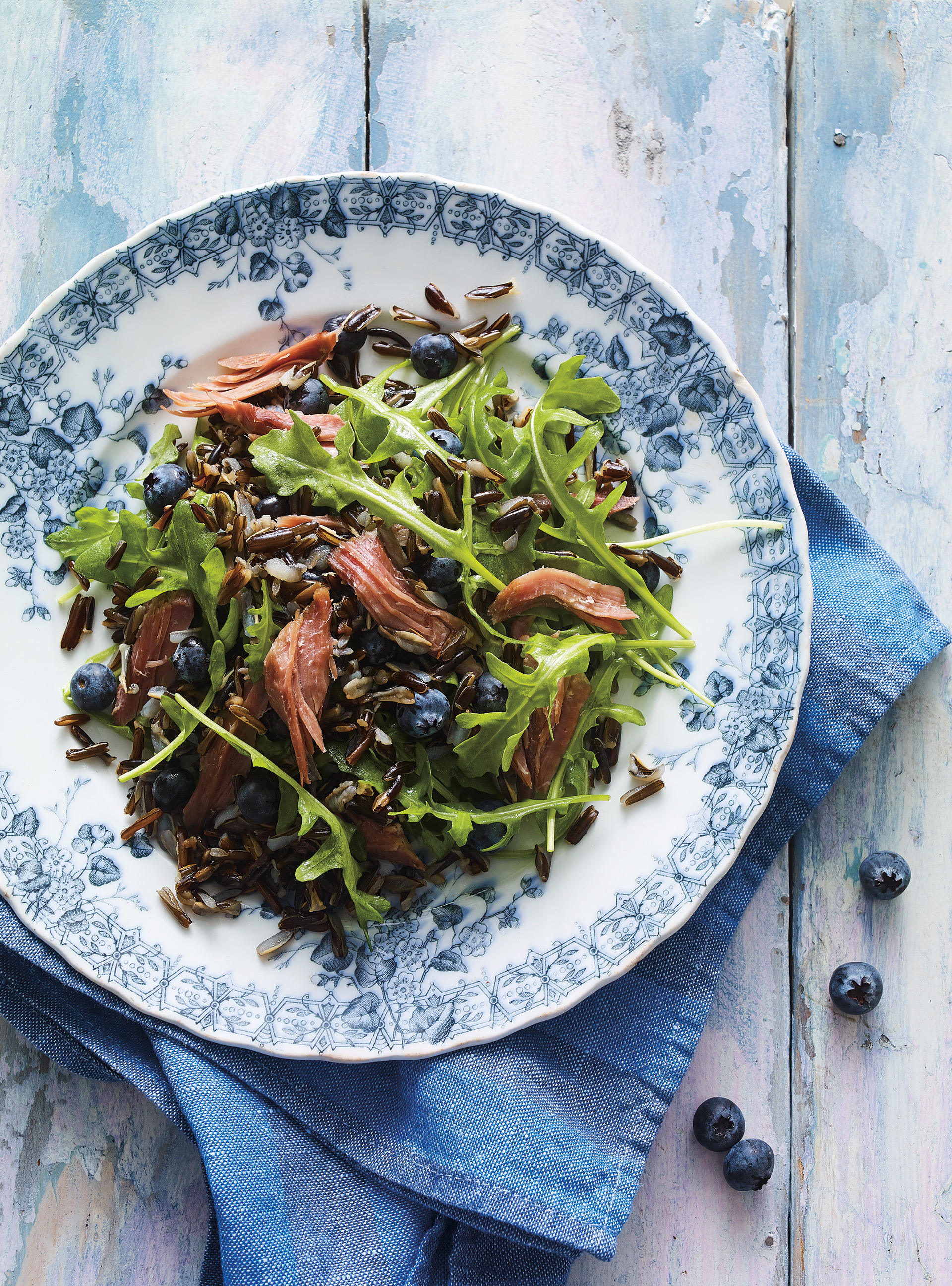 Duck, Blueberry and Wild Rice Salad