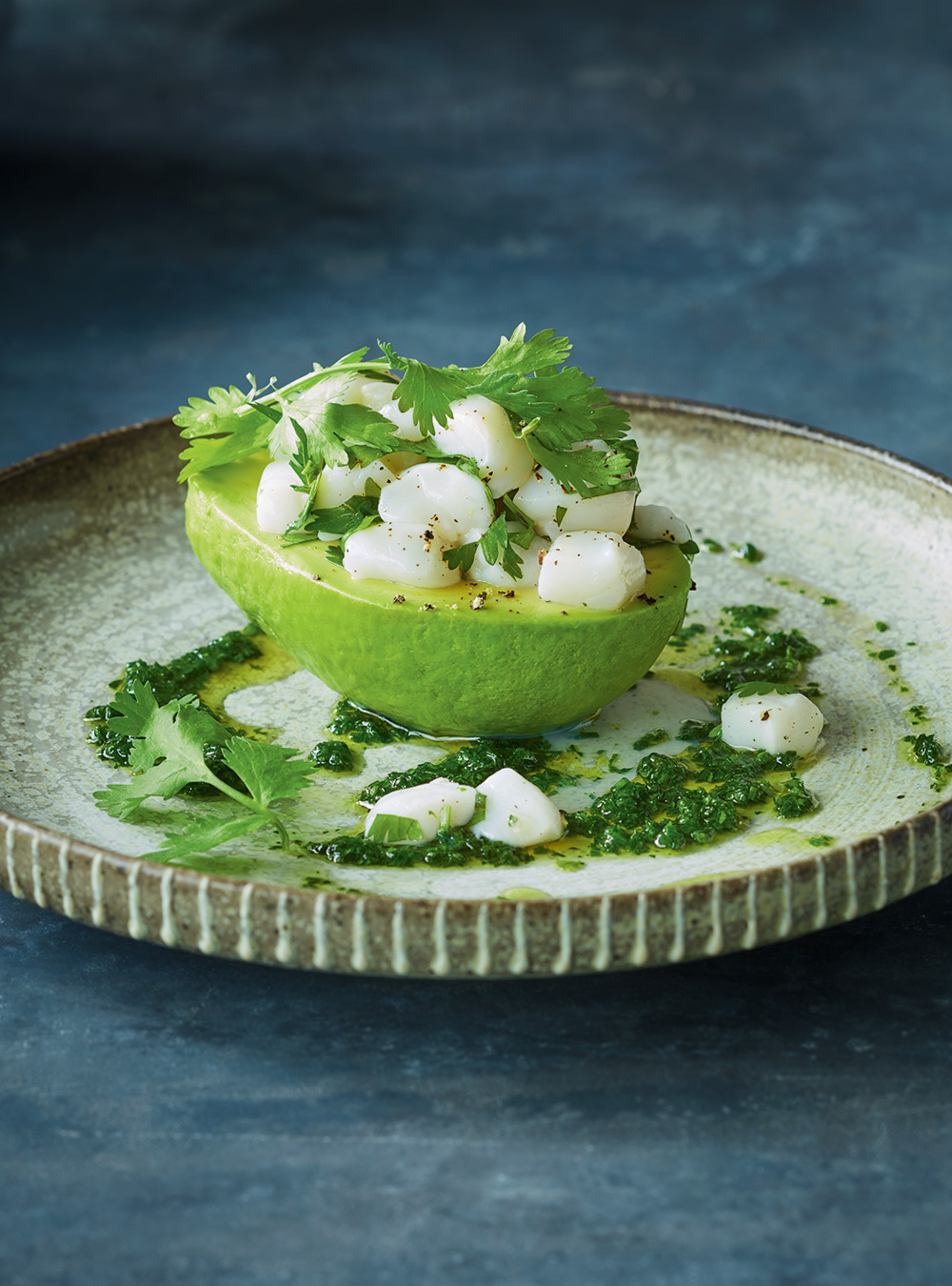 Avocados Stuffed with Scallop Ceviche