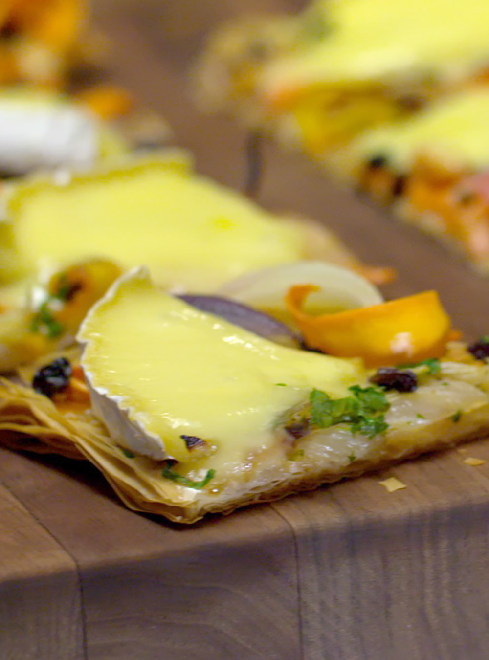 Melted Brie and Roasted Vegetable Tart