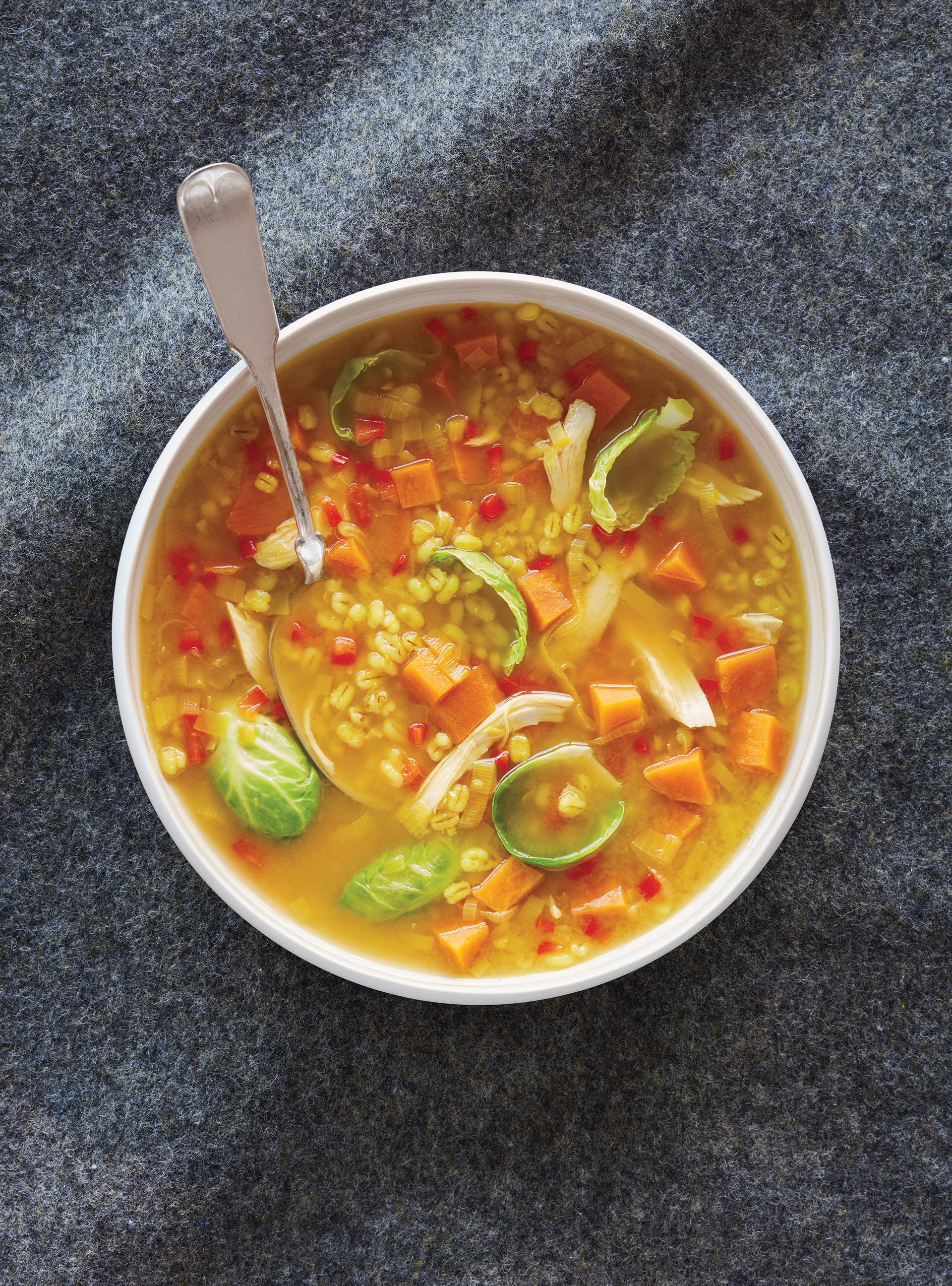Hearty Chicken, Barley and Vegetable Soup