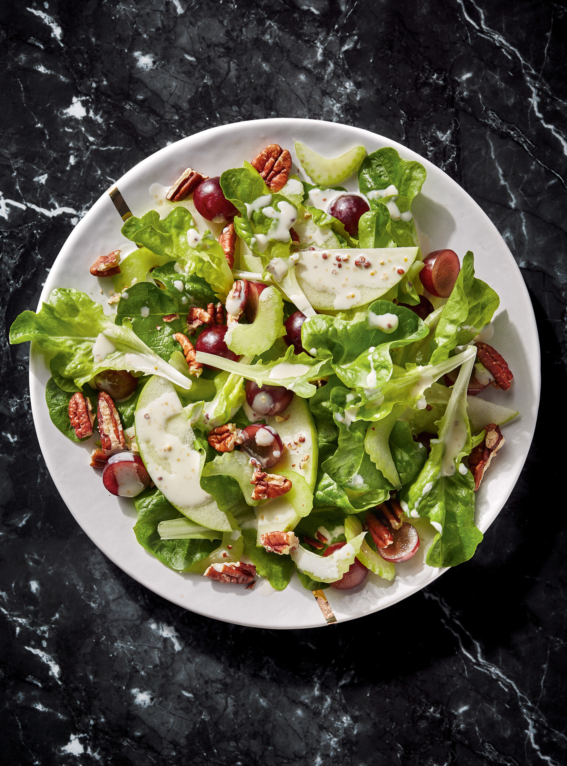 Waldorf Salad with Green Apple, Celery and Pecans