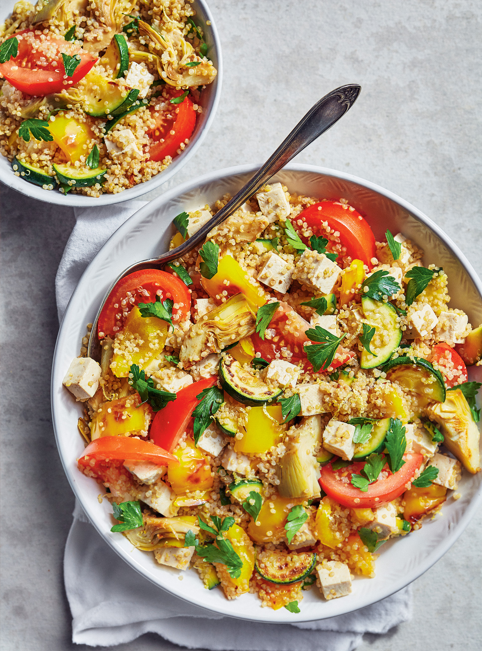 Quinoa with Grilled Vegetables and Tofu