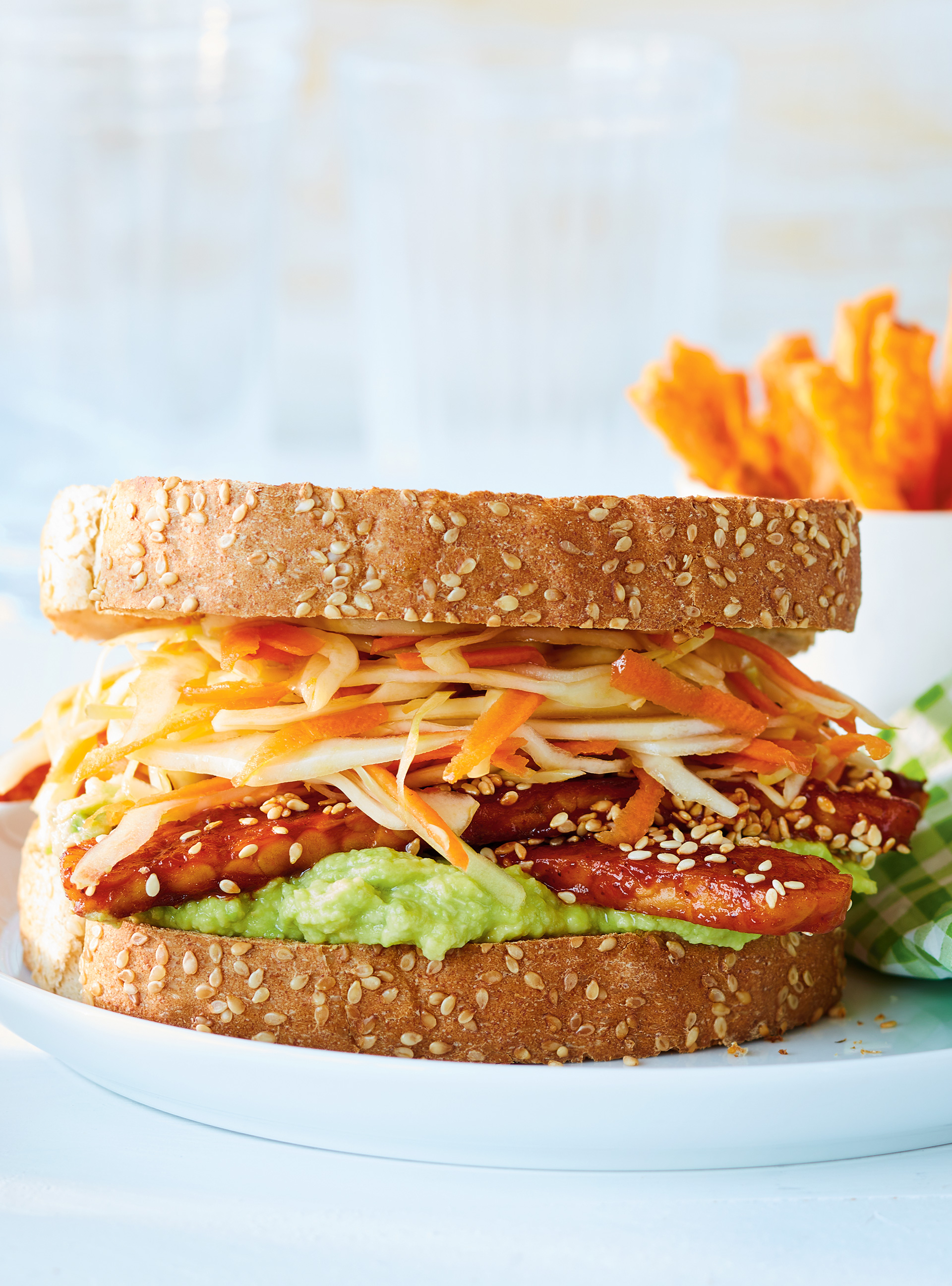 Barbecue Tempeh Sandwiches with Coleslaw