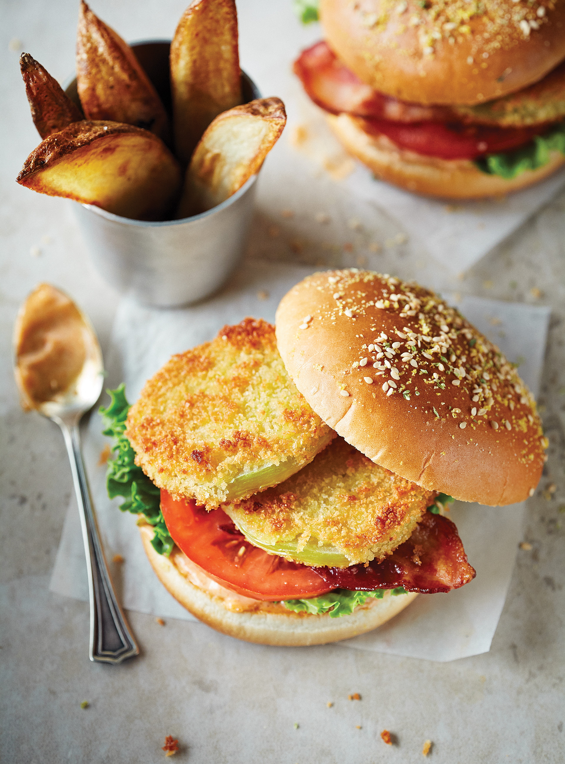 Fried Green Tomato Burgers