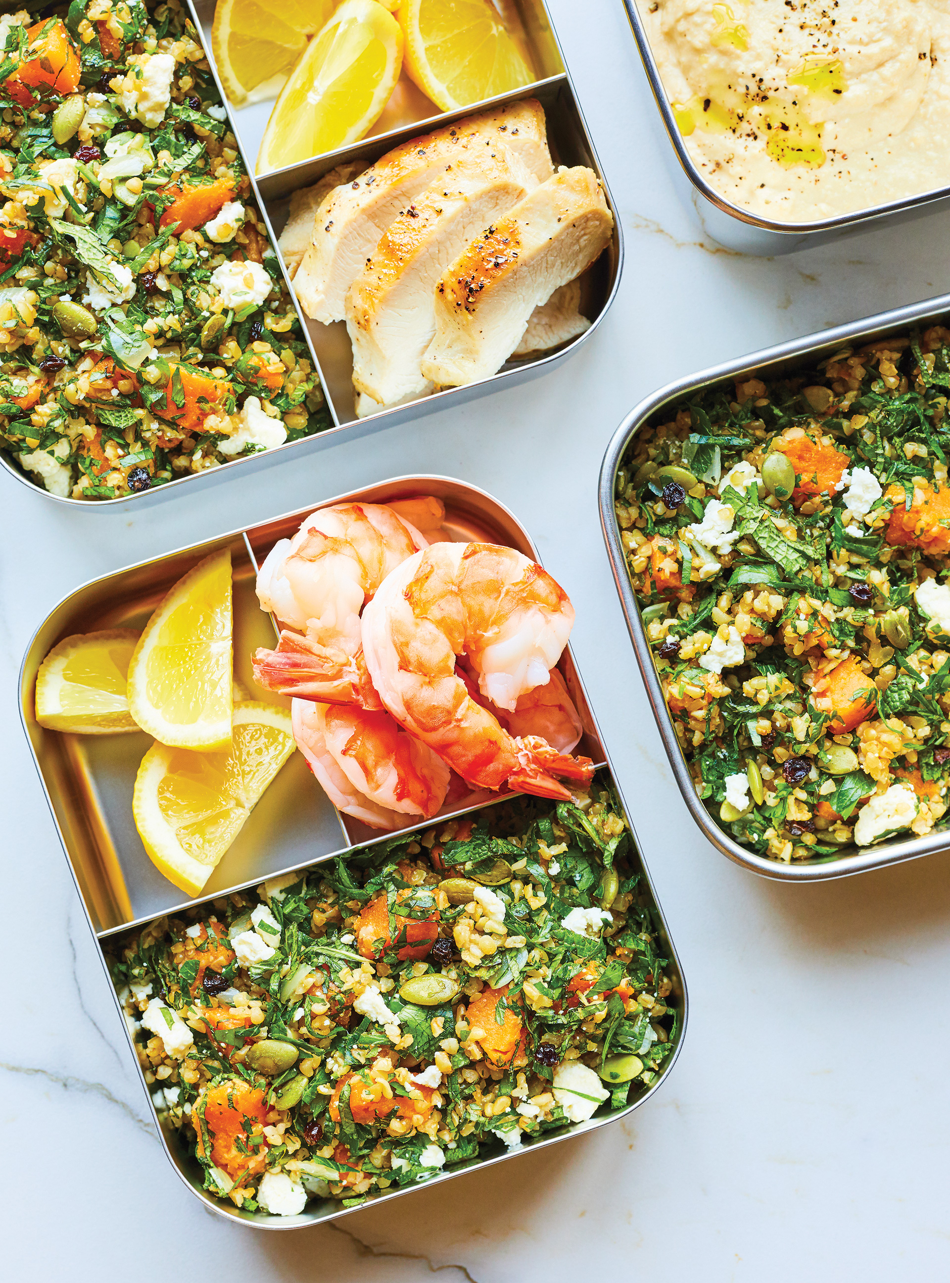 Tabbouleh with Sweet Potato, Feta and Currants