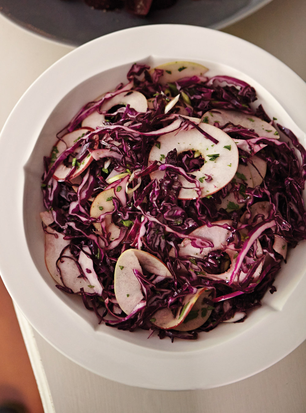 Red Cabbage, Cranberry and Apple Slaw