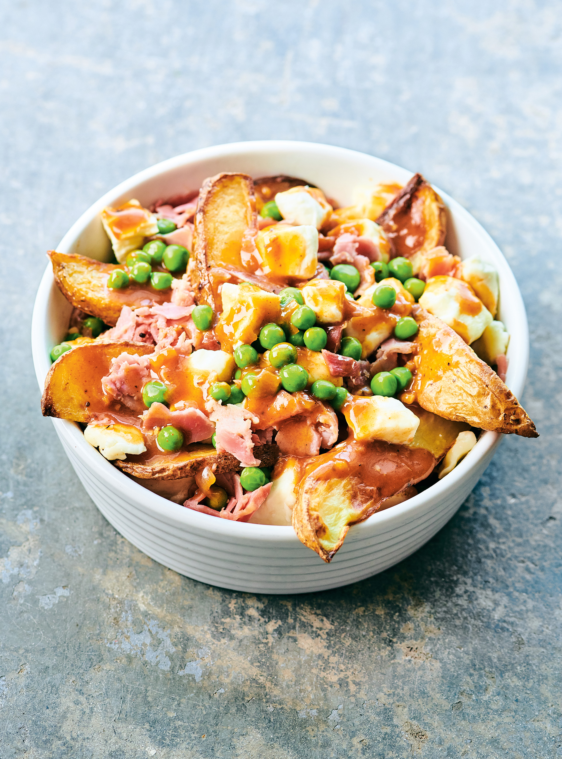 Smoked Meat and Green Pea Poutine