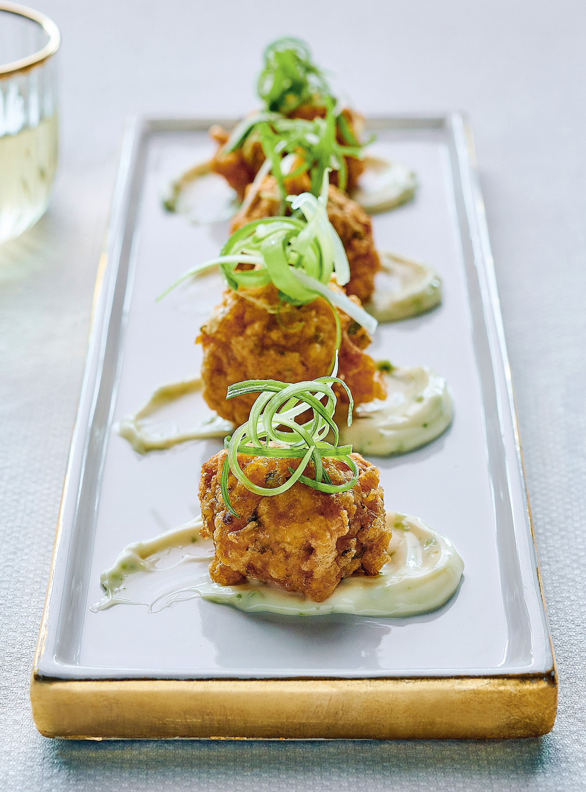 Shrimp Fritters with Lime Mayonnaise