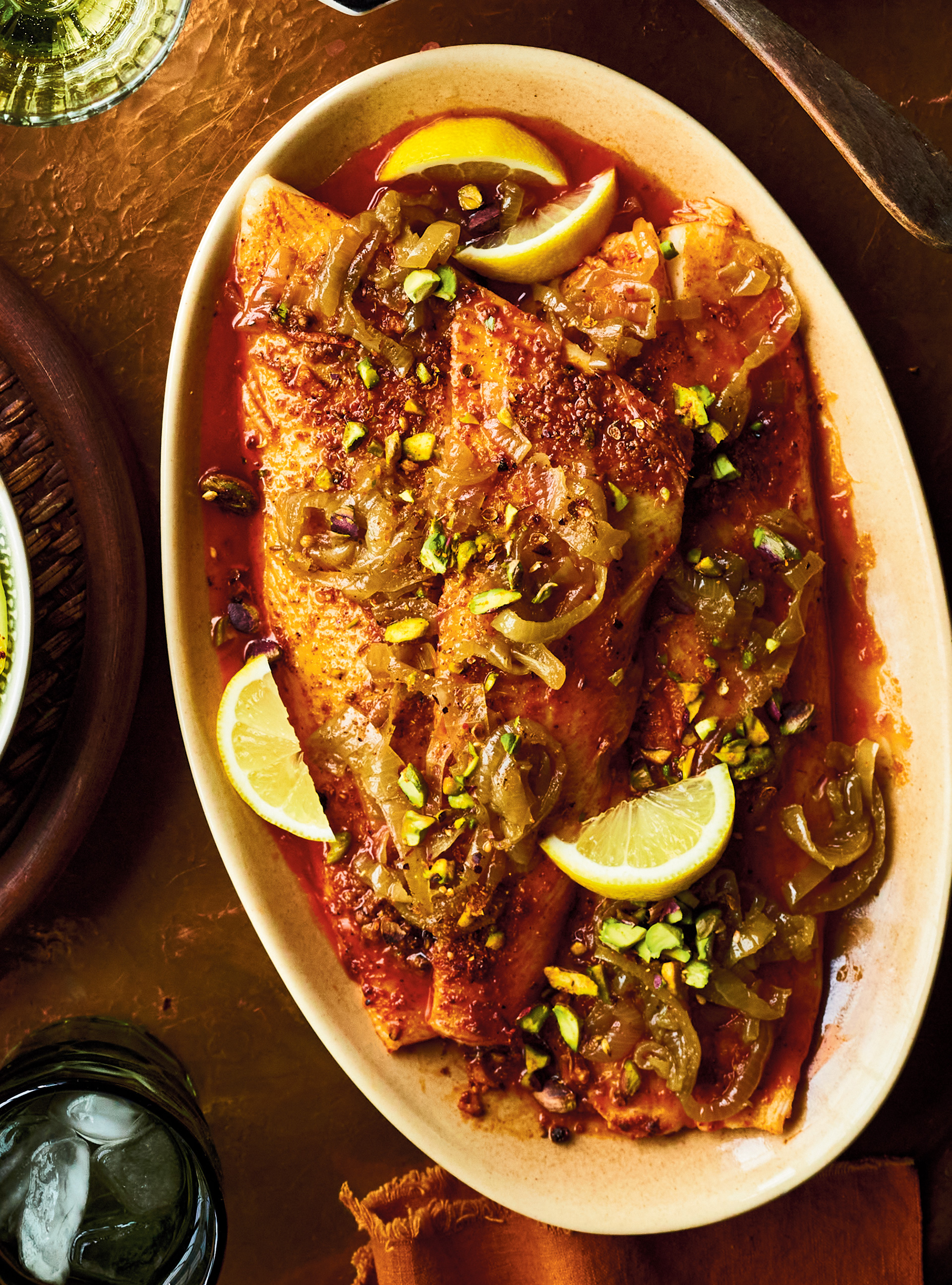 Ethné de Vienne’s Roasted Fish Fillets with Portuguese Spices and Onion Sofrito