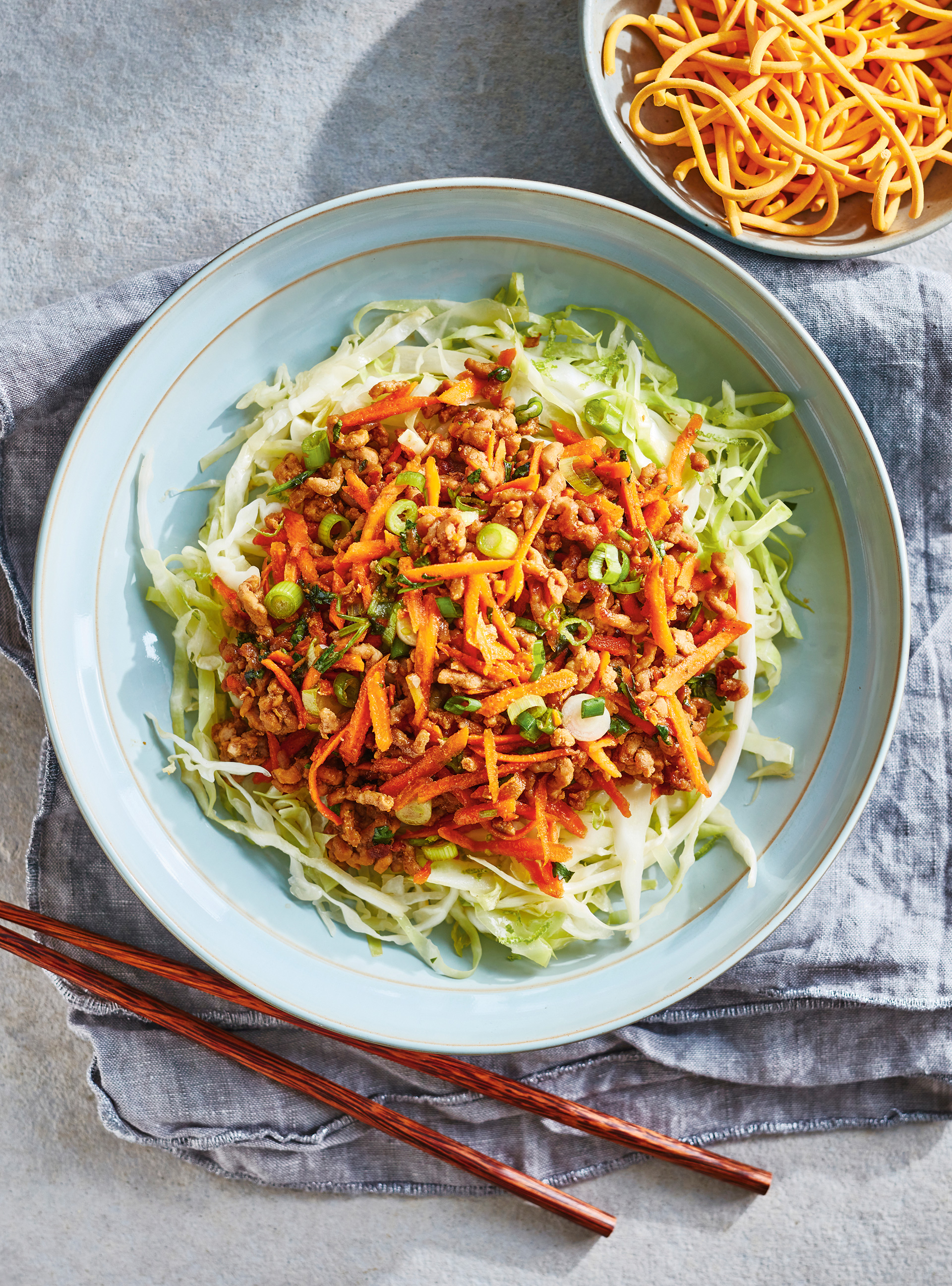 Egg Roll in a Bowl (Cabbage Noodles with Ginger Pork)