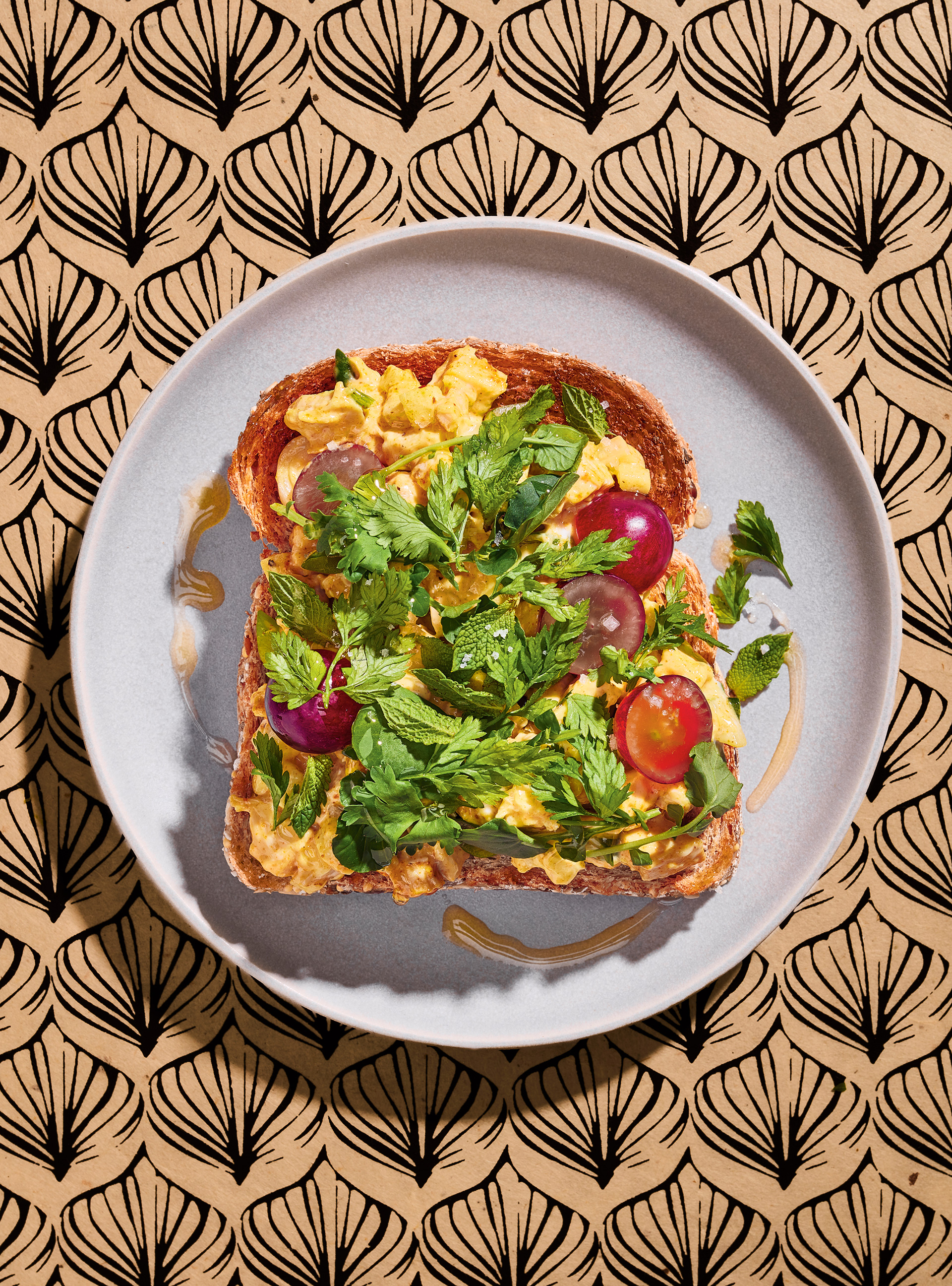 Curry Chicken Salad Open-Faced Sandwich