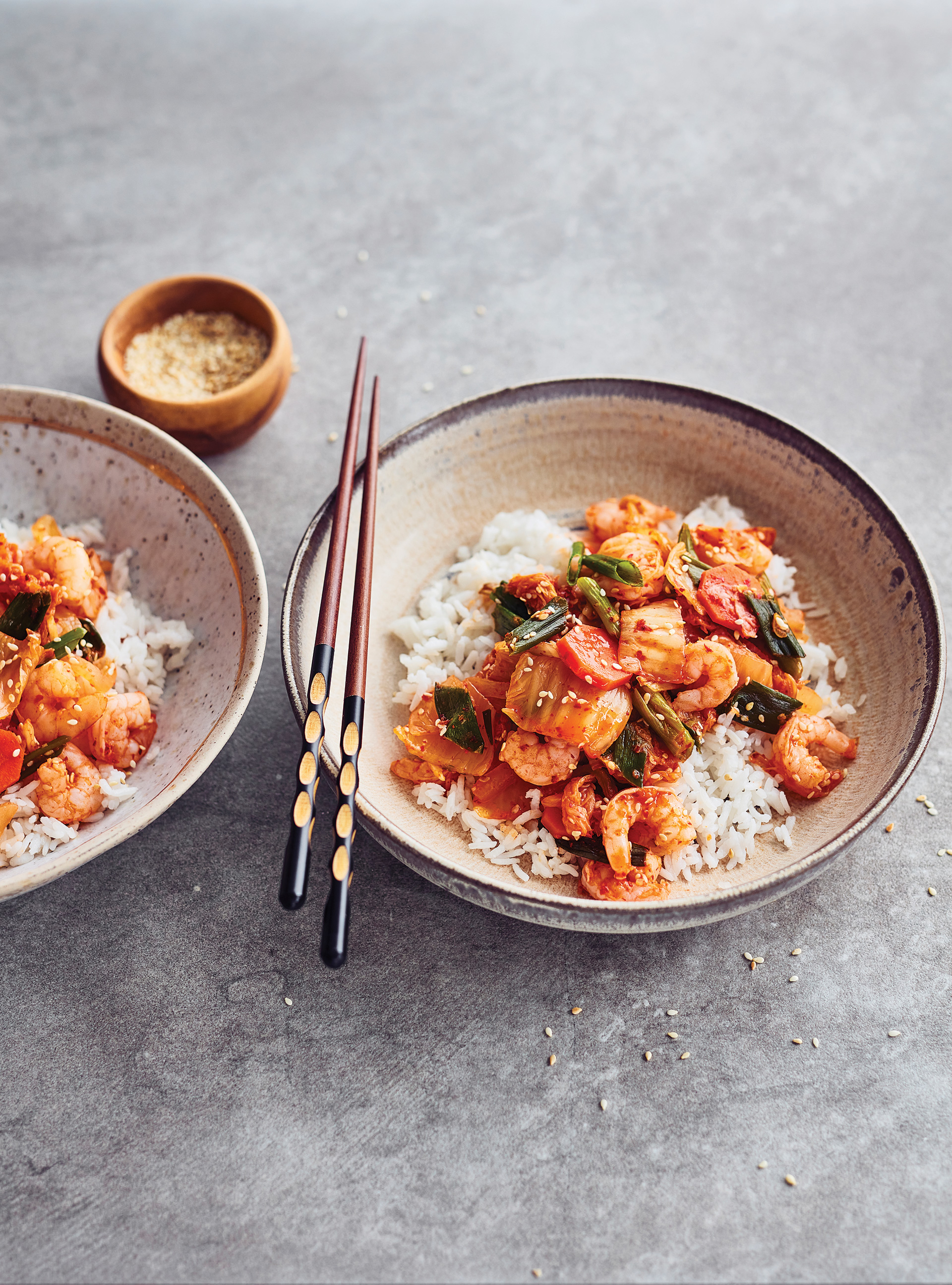 Shrimp and Kimchi Stir-Fry