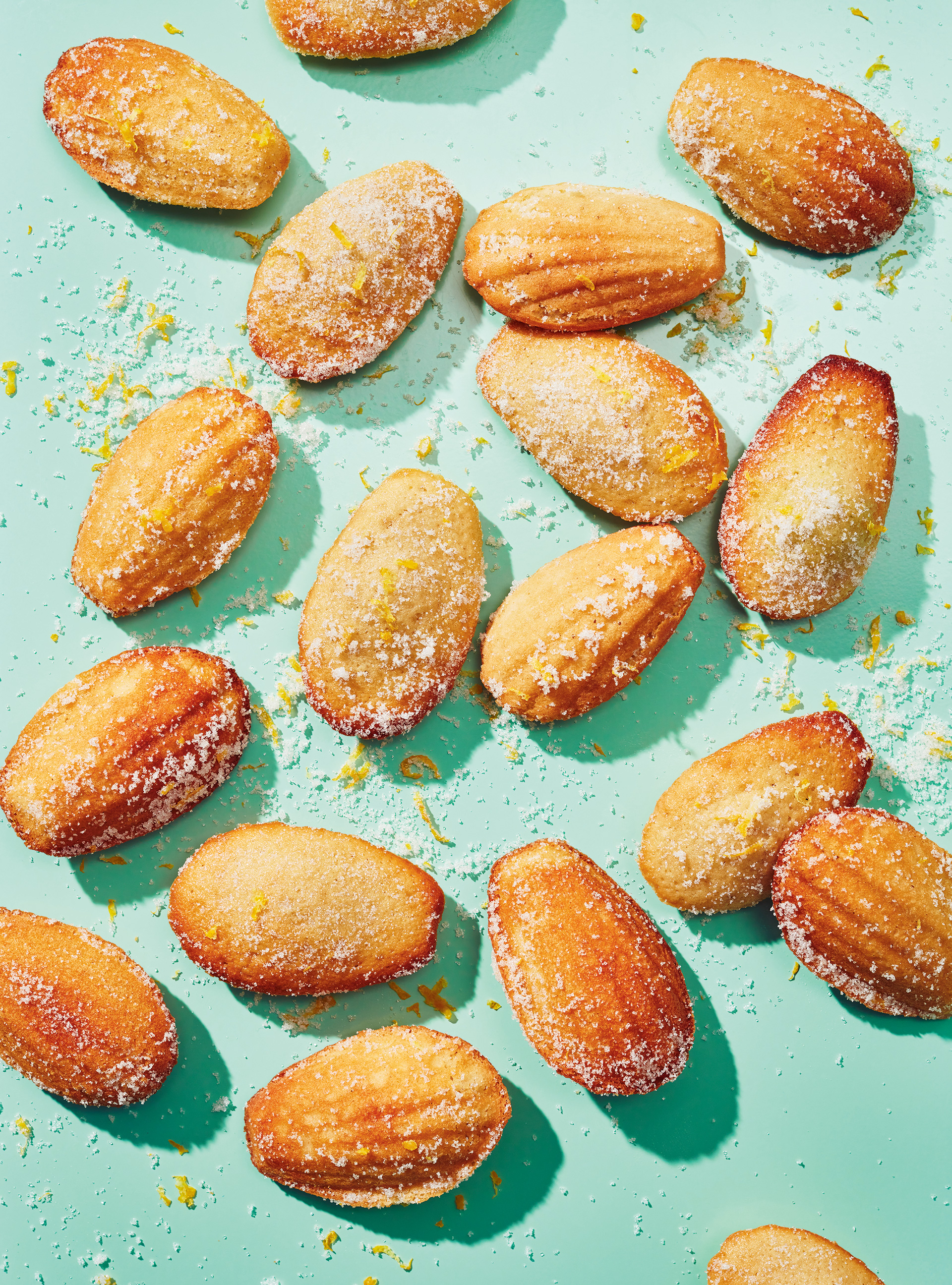 Green Tea and Frosted Lemon Madeleines