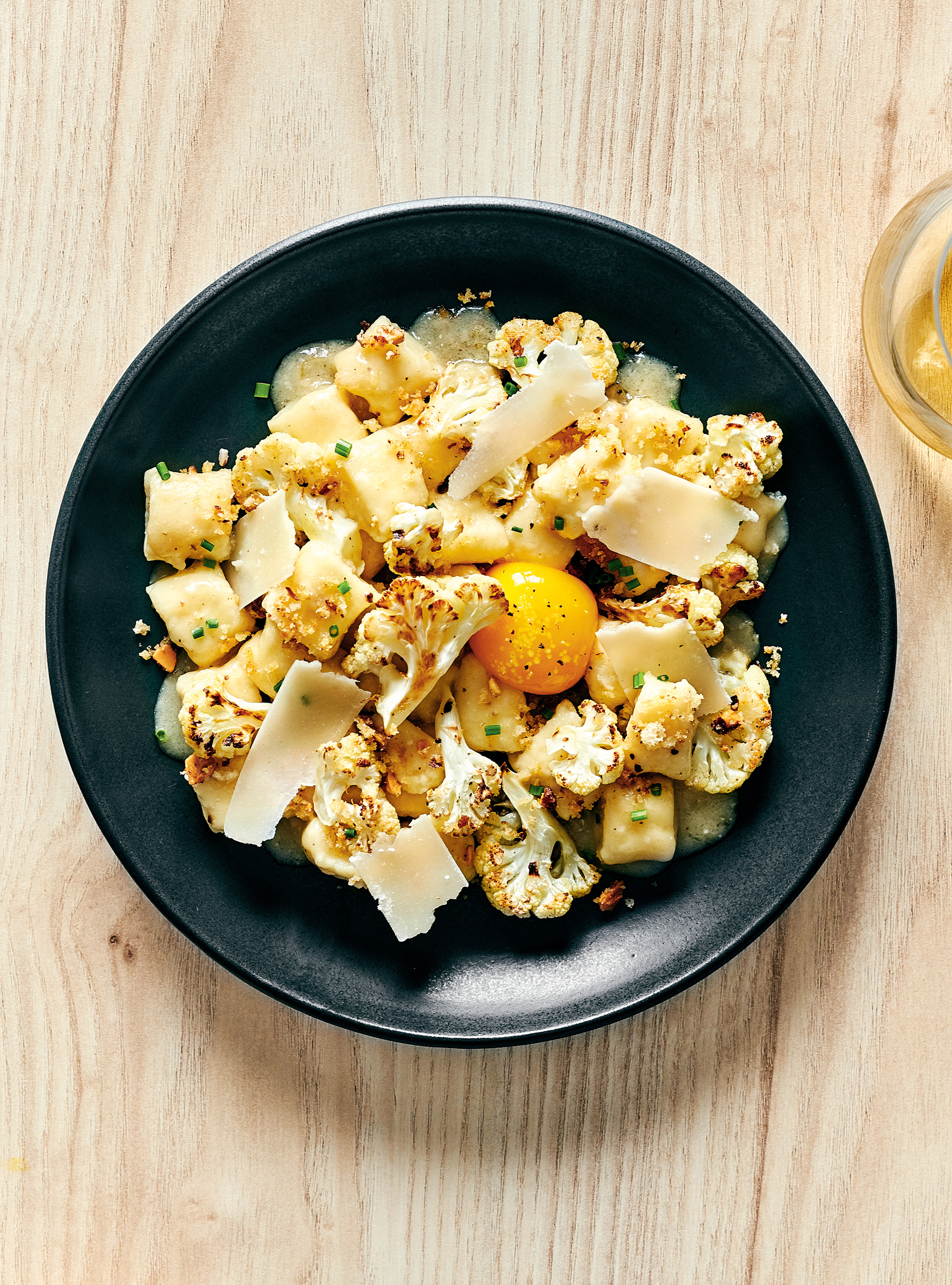 Ricotta Gnocchi with Caramelized Cauliflower and Crunchy Almond Crumble