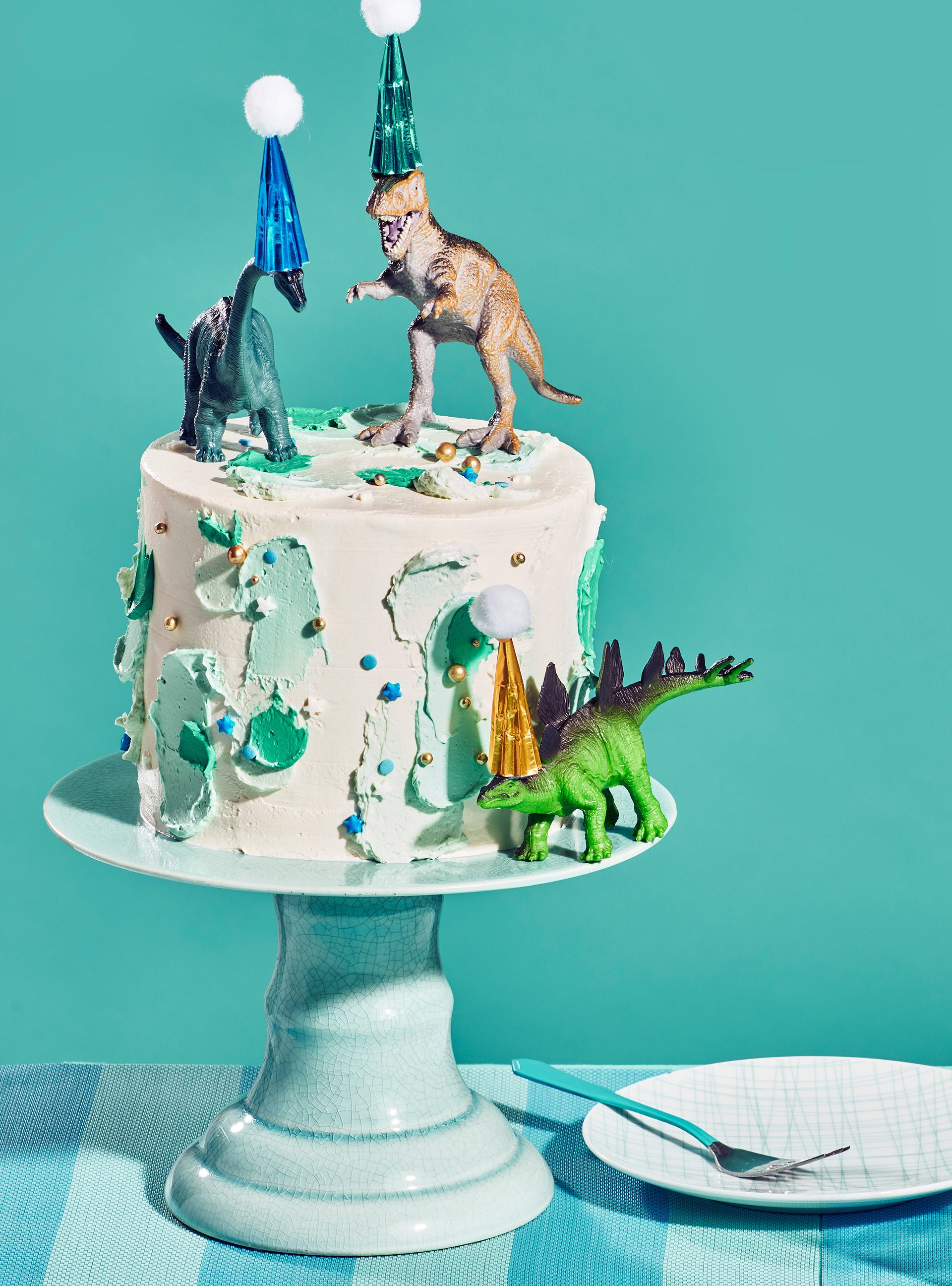 Gâteau d'anniversaire dinosaures