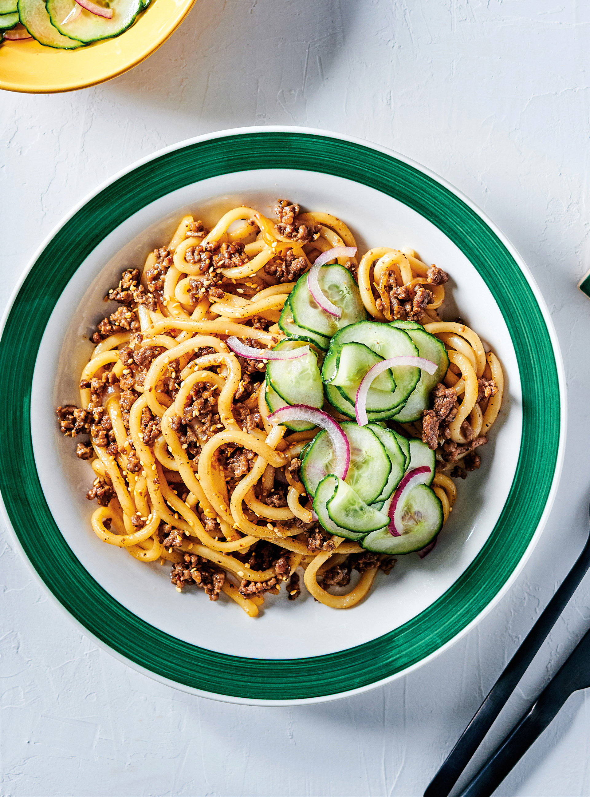 Udon Noodles with Spicy Beef and Tamari