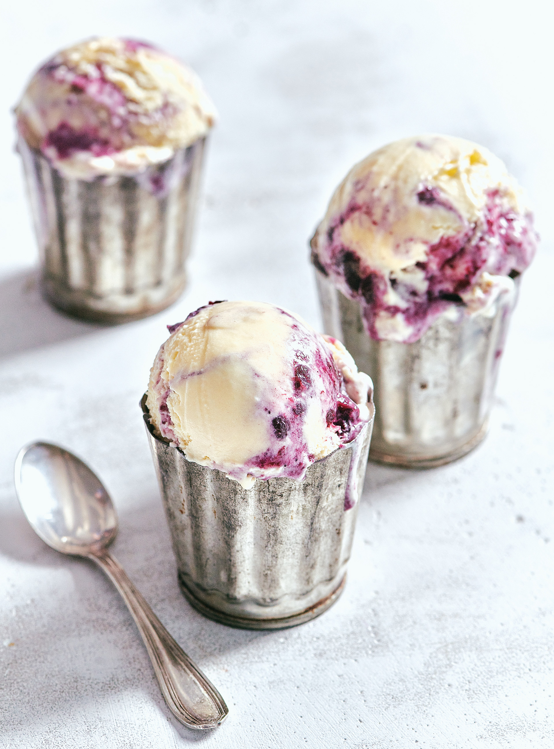 Lavender and Blueberry Ice Cream