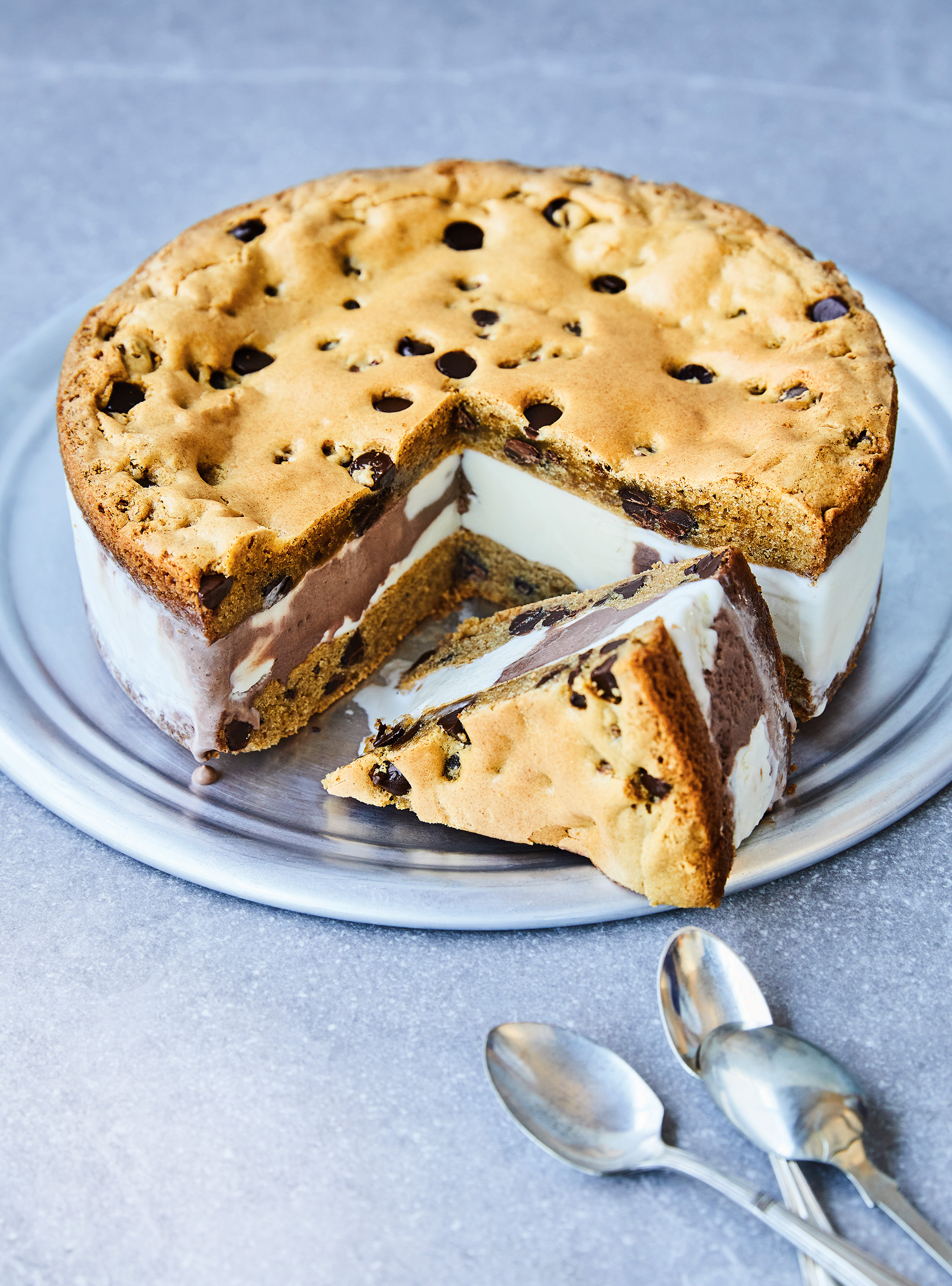 Giant Ice Cream Sandwich with Chocolate Chips