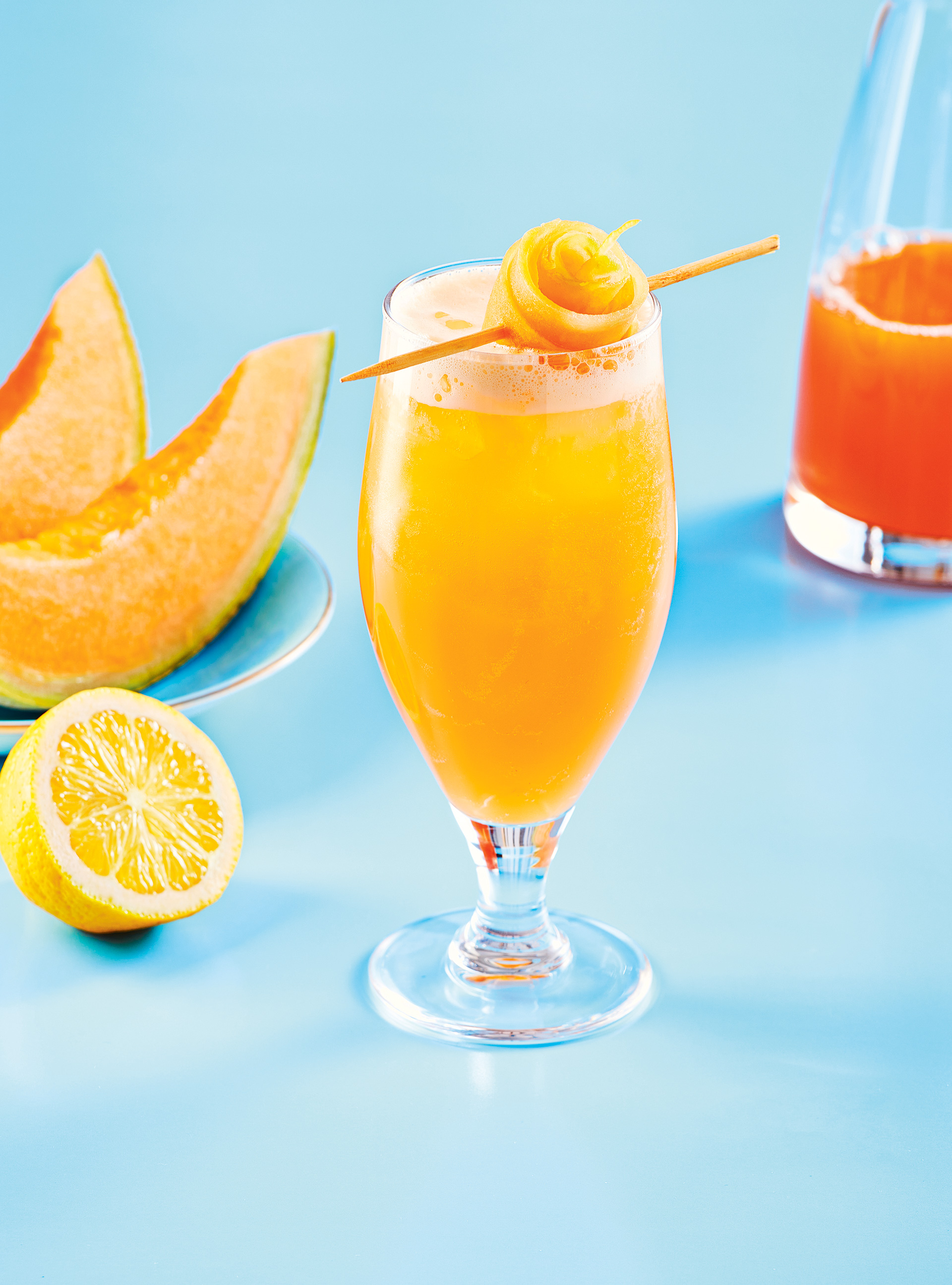 Orange-Cantaloupe Amaretto Cocktail