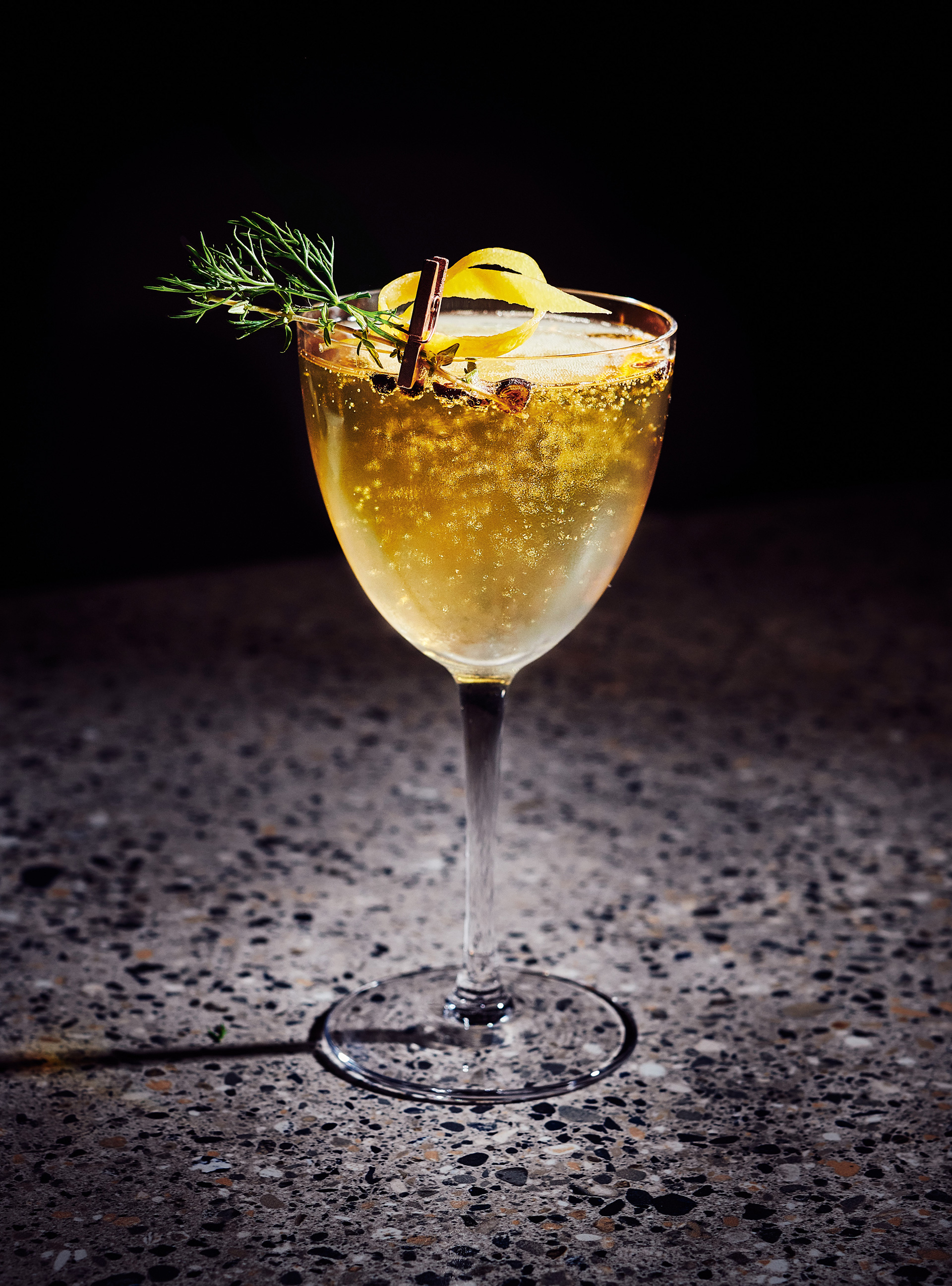 The Benediction (Champagne and Herb Liqueur Cocktail)