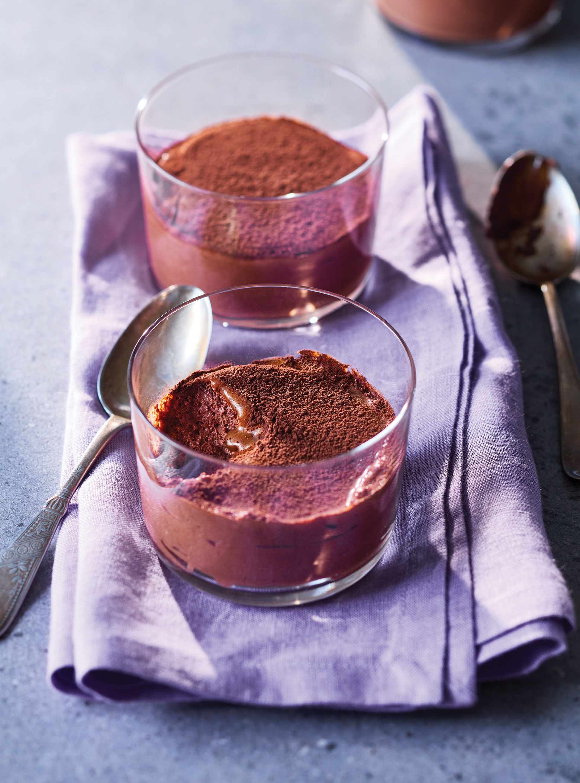 Chocolate-Caramel Yogurt Mousse with Fleur de Sel