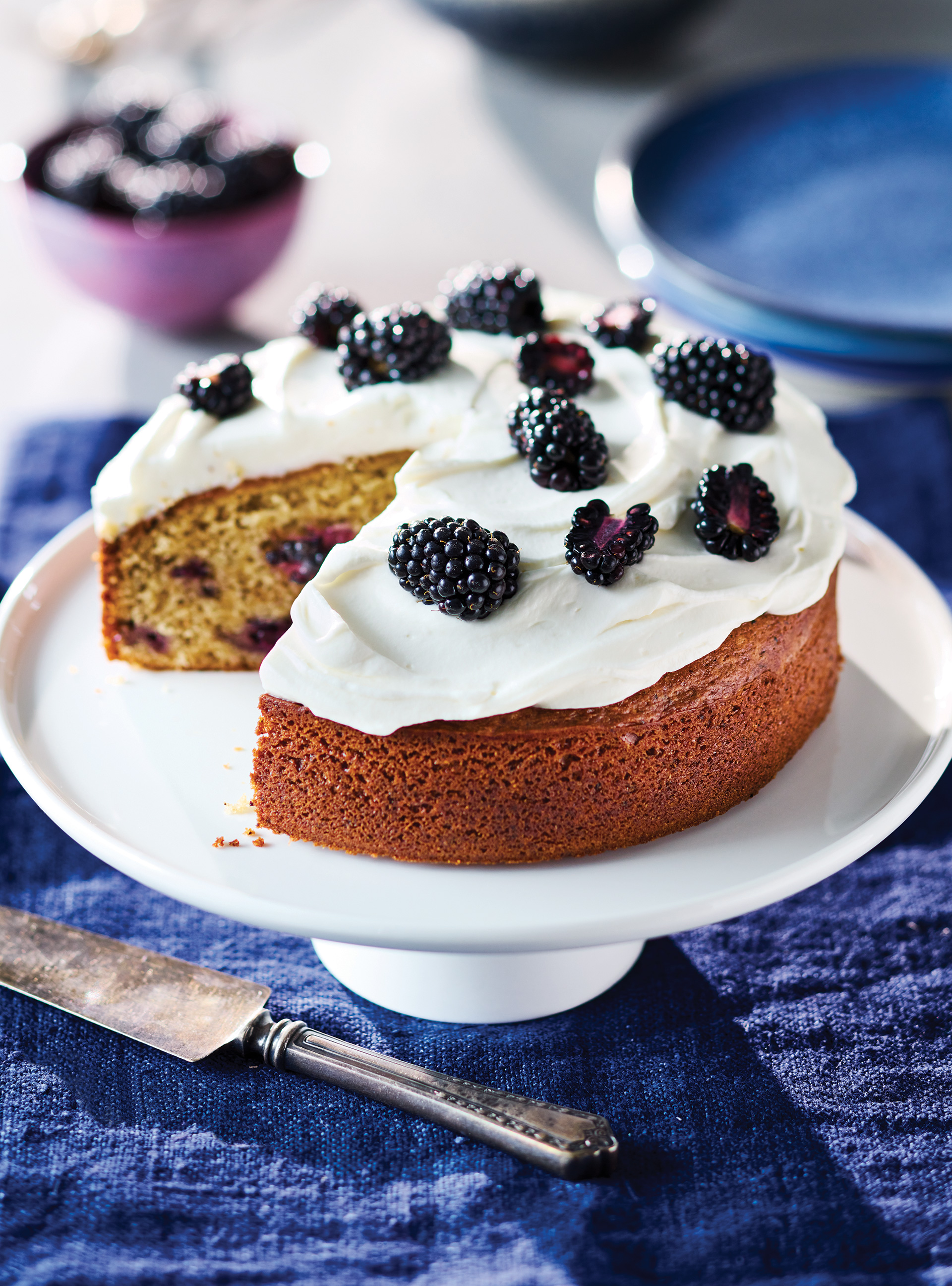 Blackberry Crisp Layer Cake - Sugar & Sparrow