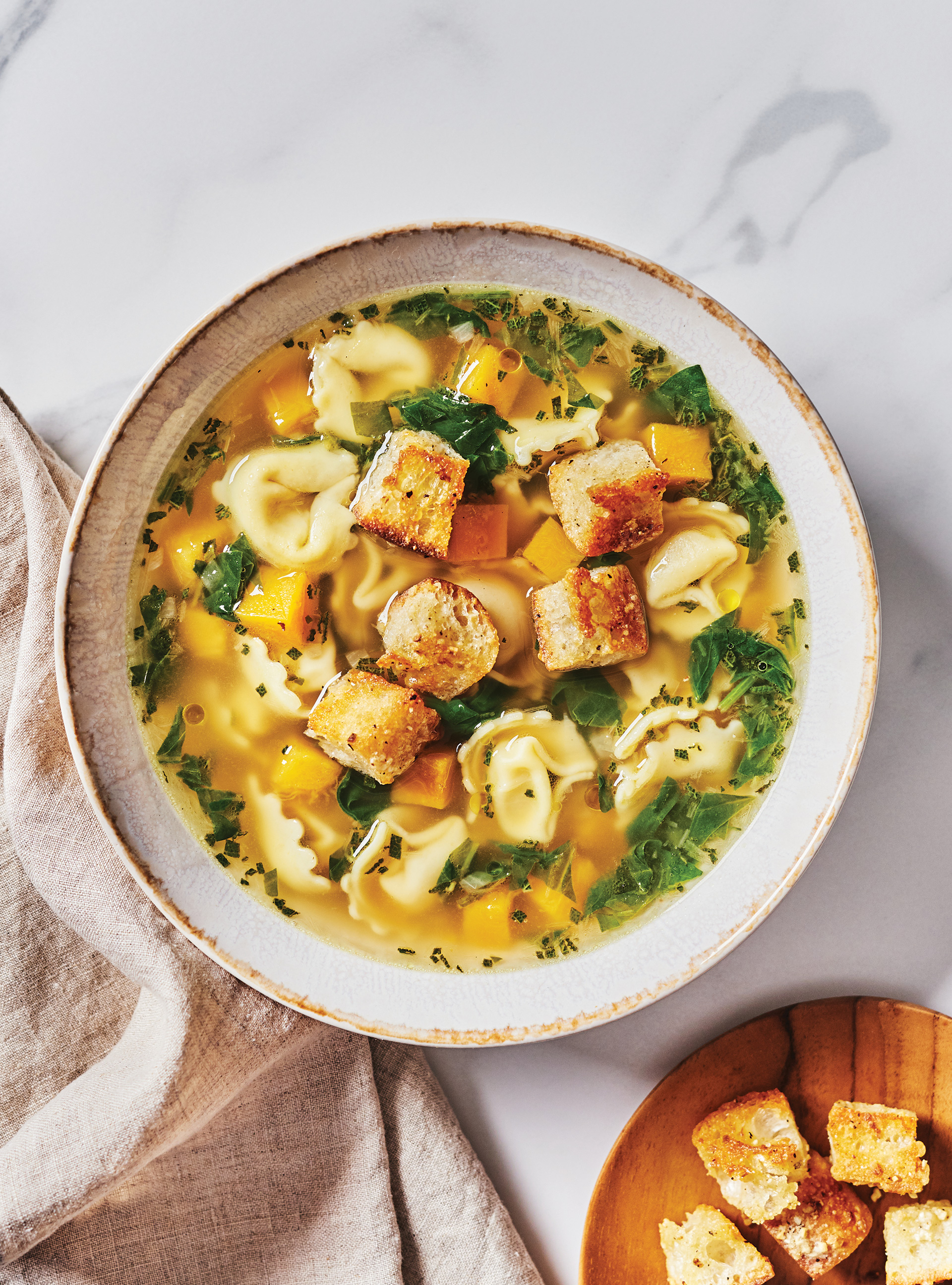 Hearty Tortellini and Squash Soup