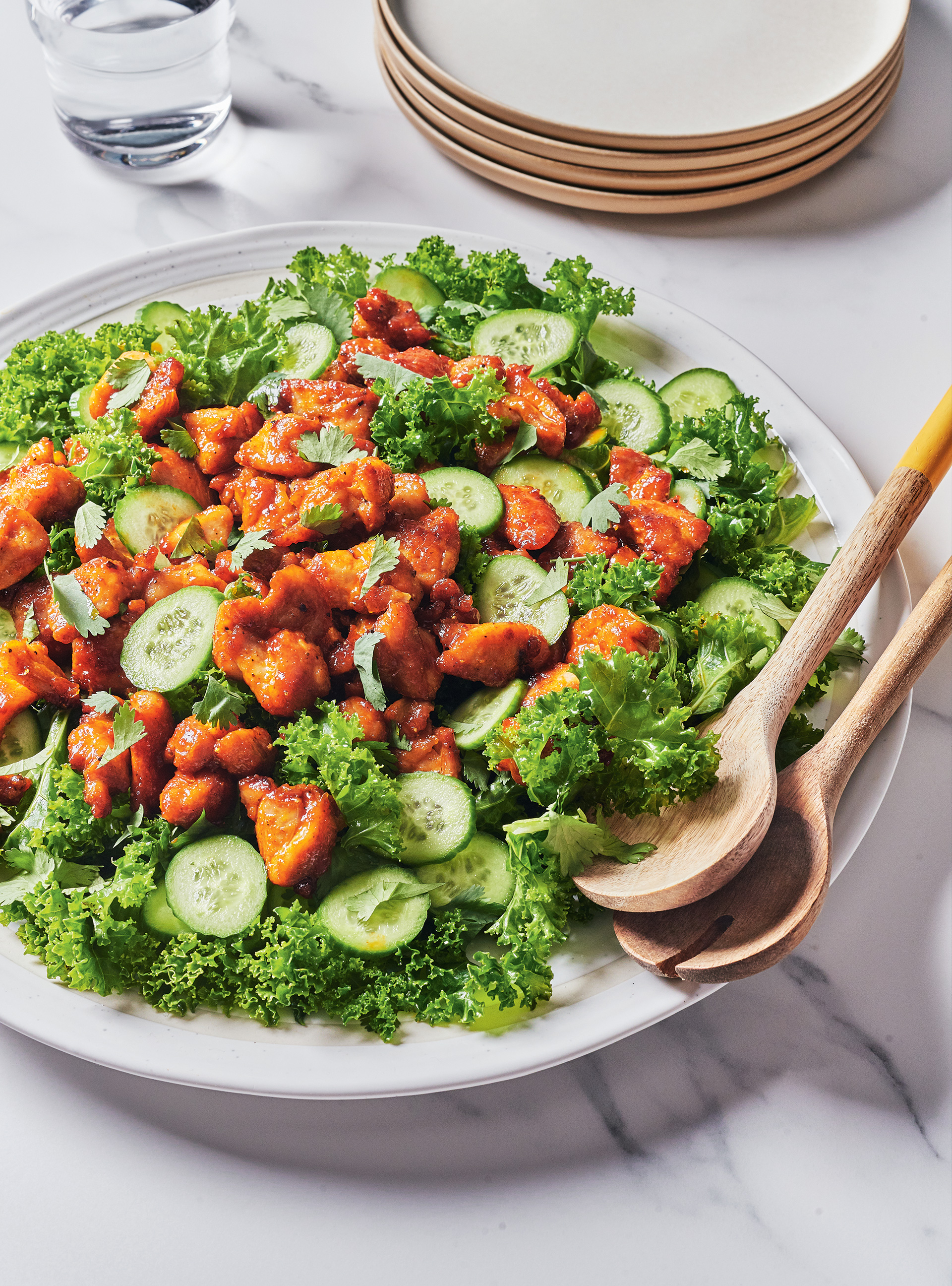 Kale and Honey-Paprika Warm Chicken Salad