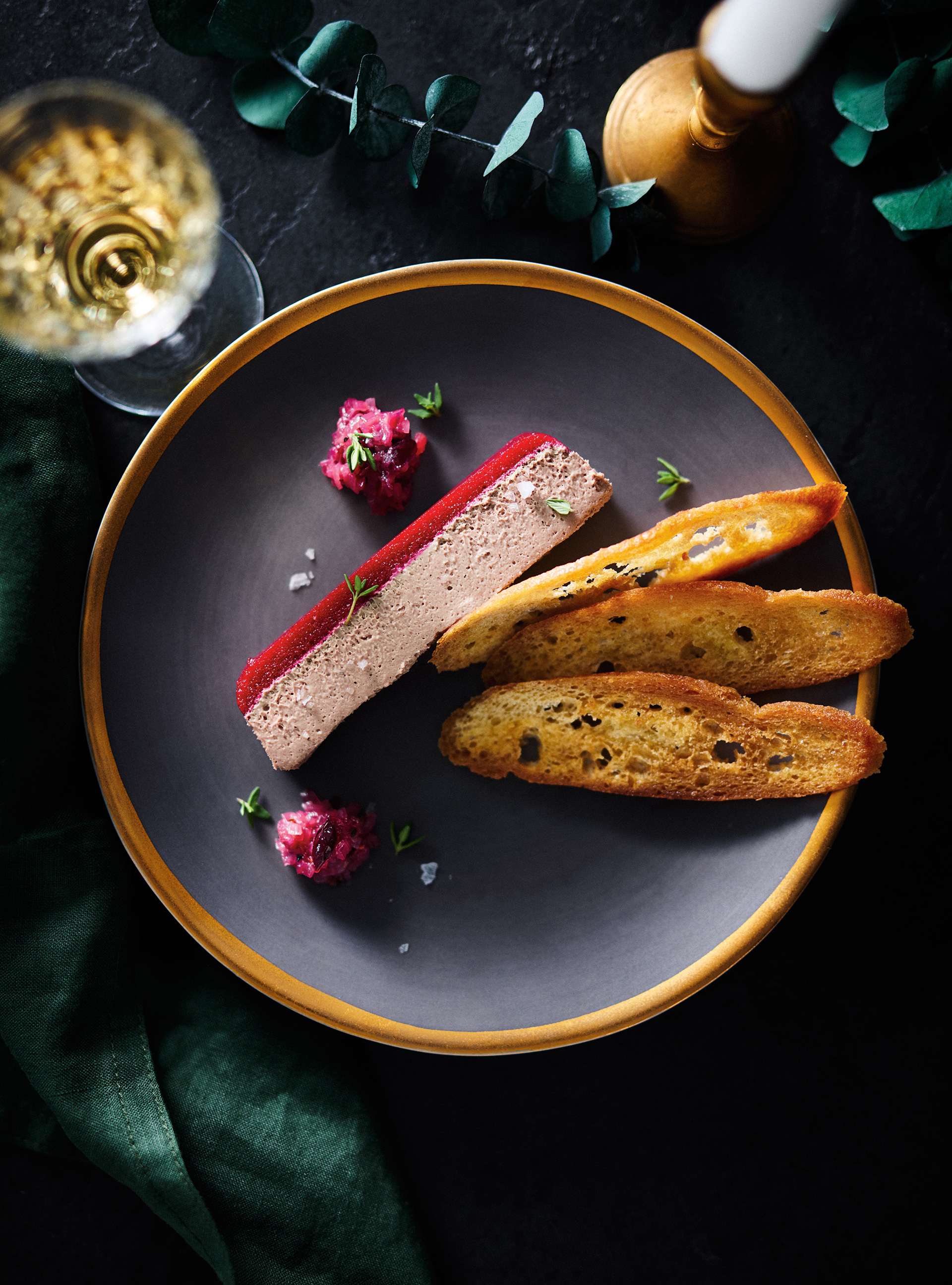 Chicken Liver Mousse Terrine with Cranberry Jelly