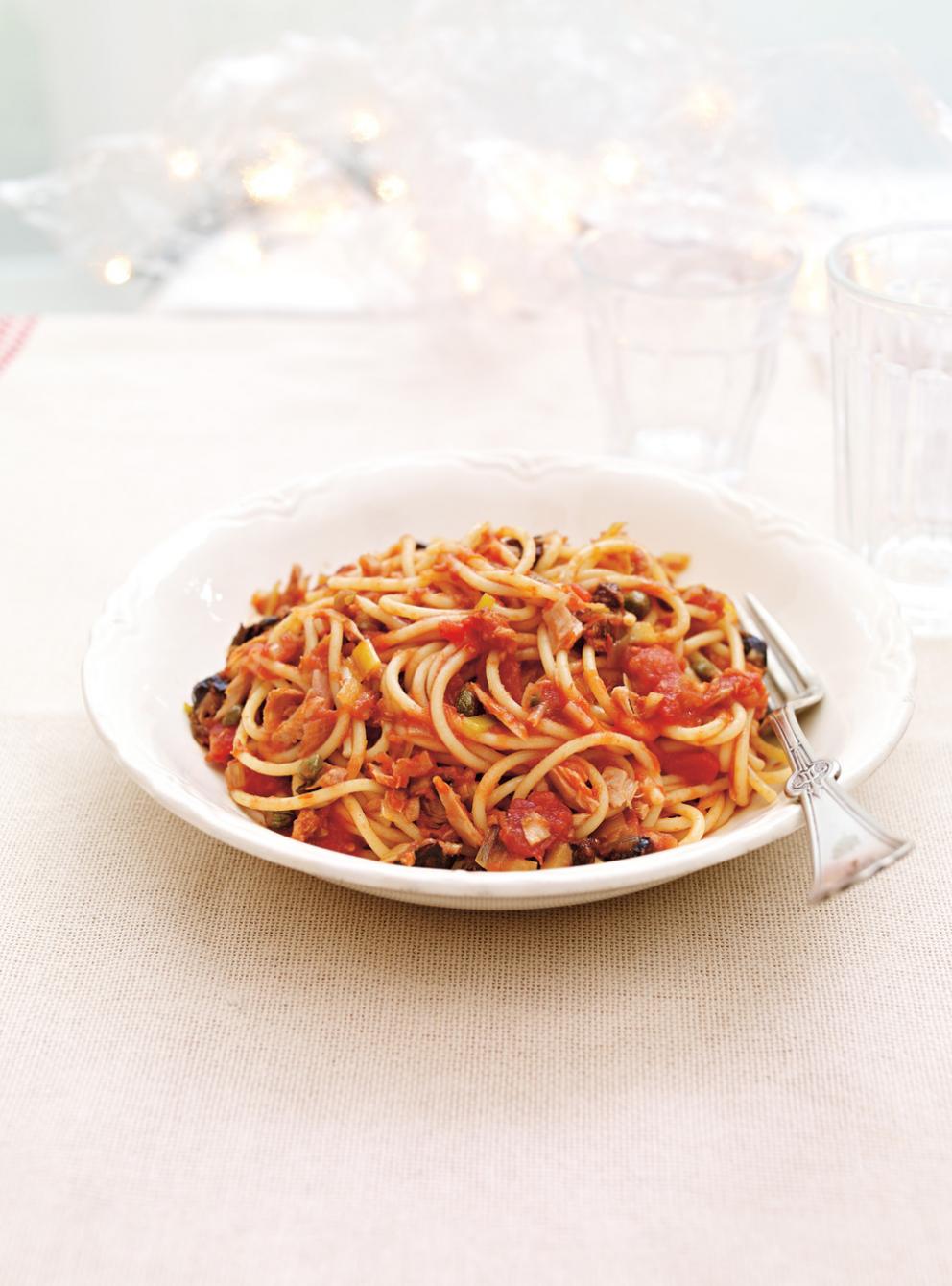 Spaghettis express à la tomate et au thon RICARDO
