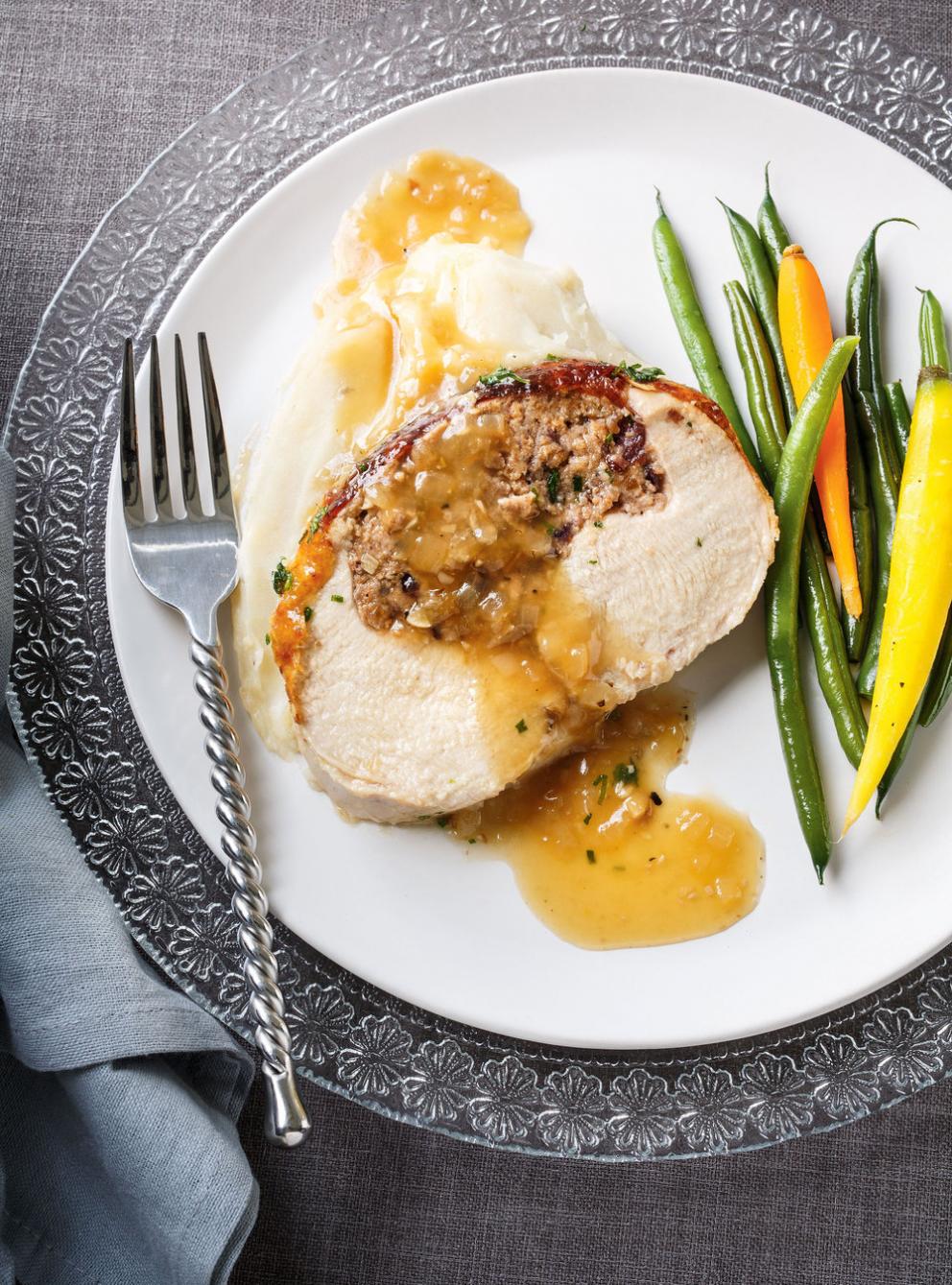 Gluten-Free, Dairy-Free and Nut-Free Stuffed Turkey Roast with Sausage ...