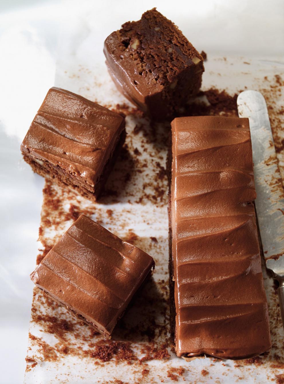 Brownies aux noix et glaçage au chocolat | RICARDO