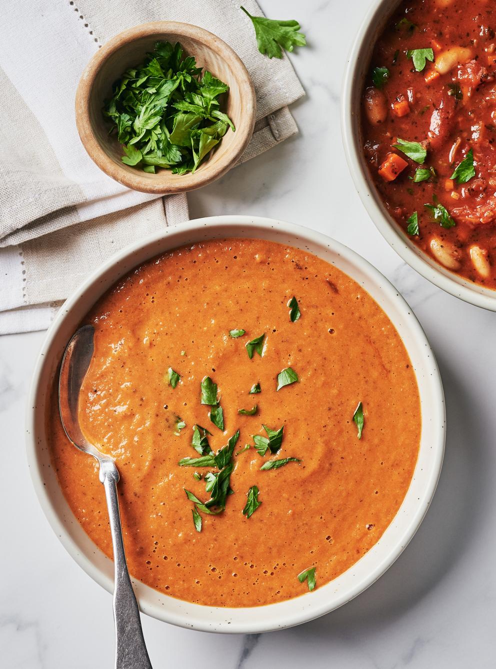 Potage aux tomates et aux haricots blancs | RICARDO