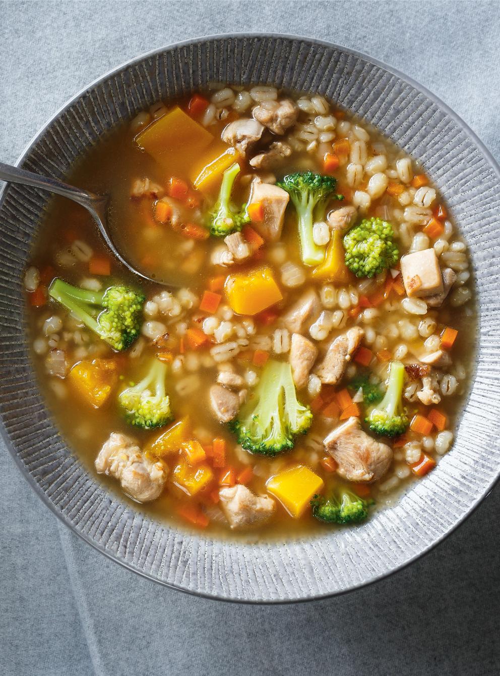 Barley, Squash and Broccoli Soup RICARDO