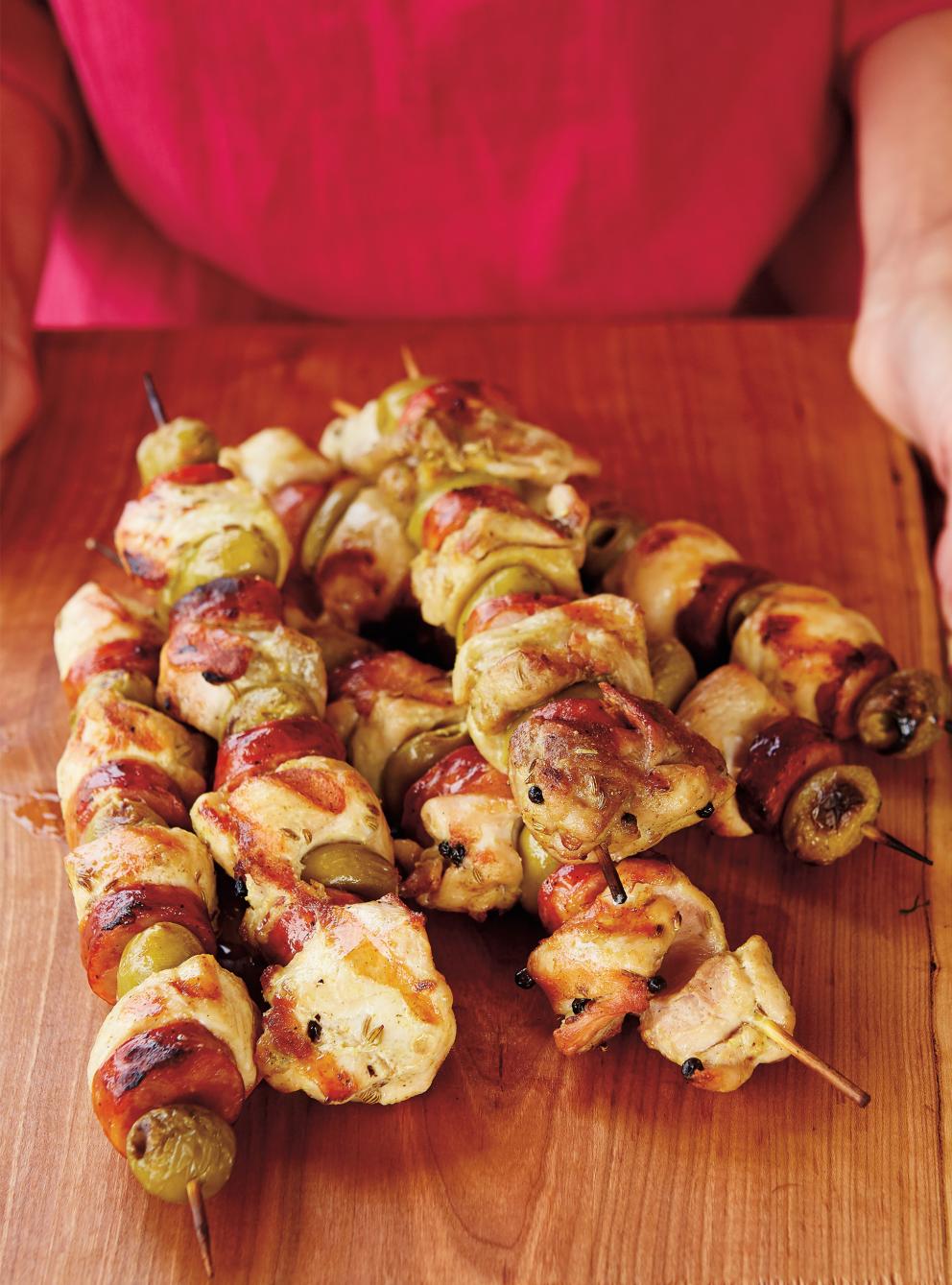 Brochettes De Poulet Aux Olives Et Au Chorizo RICARDO