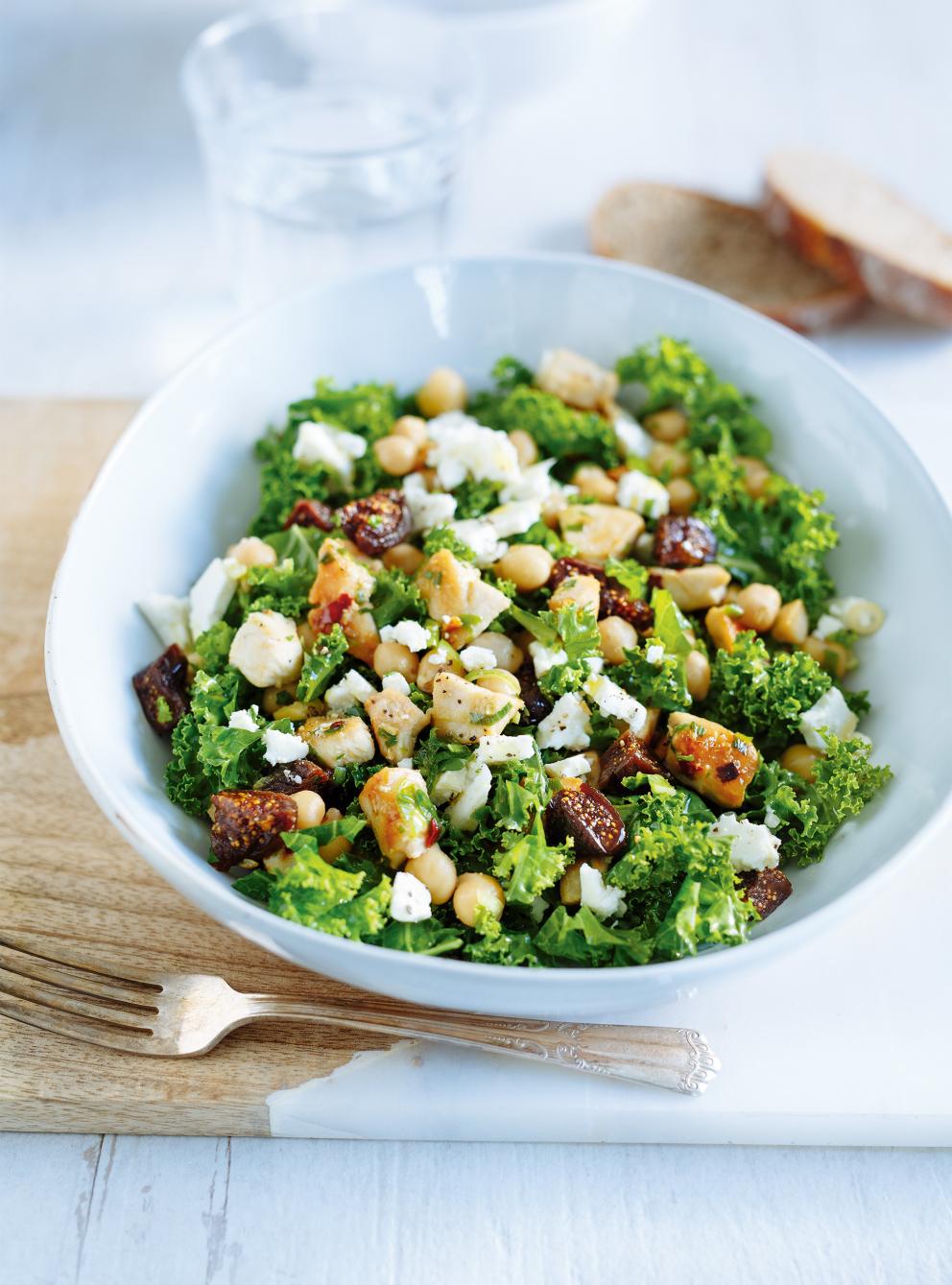 Salade De Kale Au Poulet Et Aux Figues | RICARDO