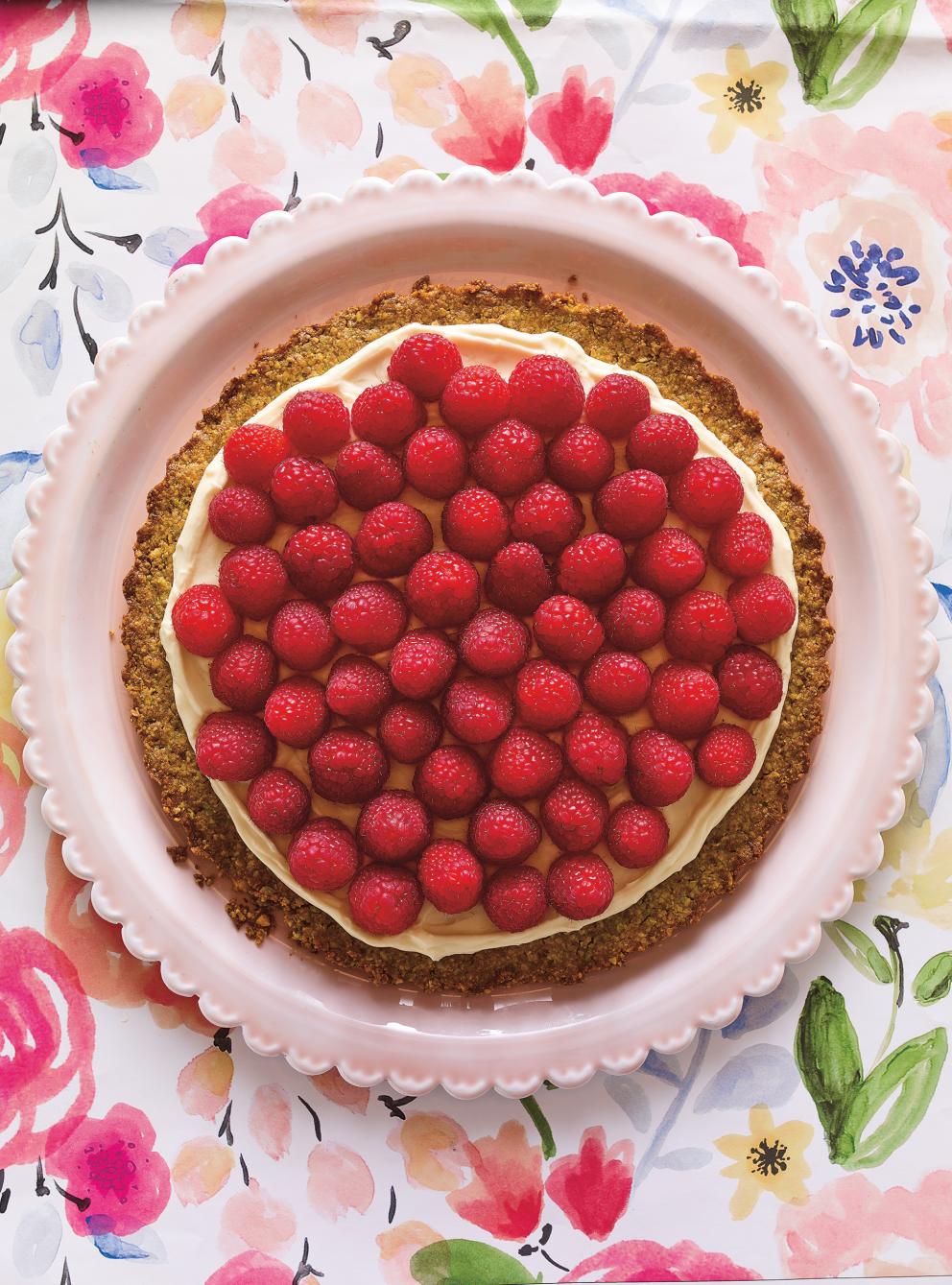 Tarte à La Pistache, Aux Framboises Et Au Chocolat Blanc (sans Gluten ...