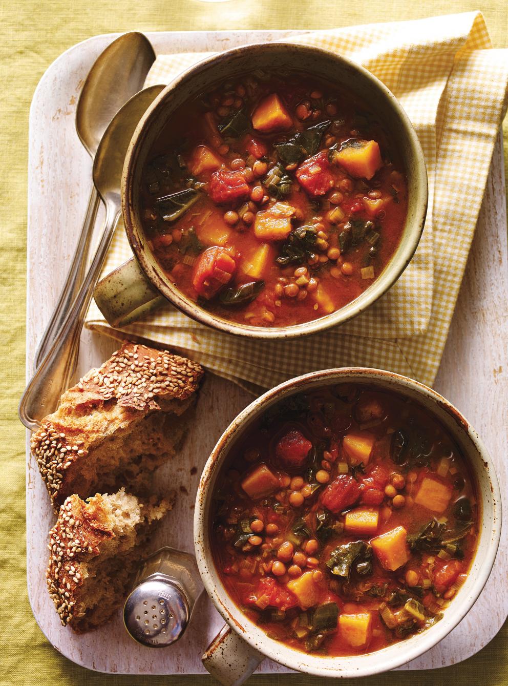 Pressure Cooker Lentil and Kale Soup RICARDO
