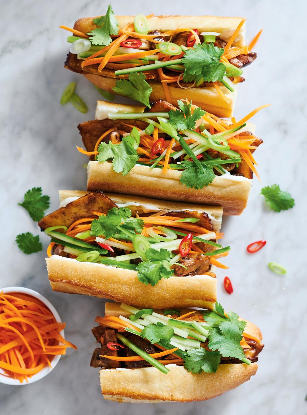 Banh mi au tofu et aux champignons RICARDO