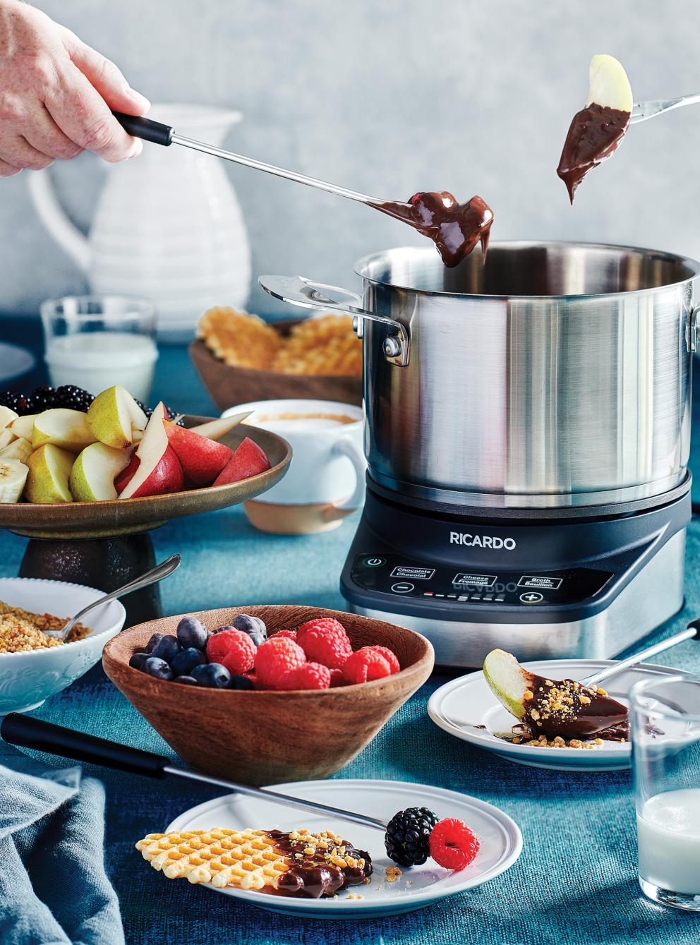 Fondue au chocolat à la nougatine d’amandes RICARDO