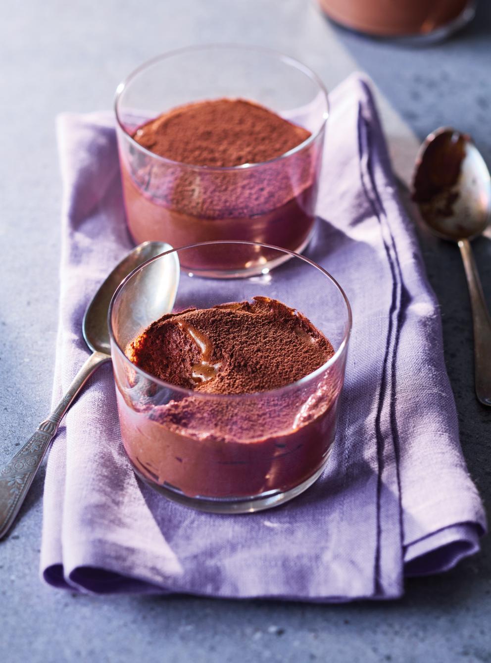 Mousse chococaramel à la fleur de sel et au yogourt RICARDO