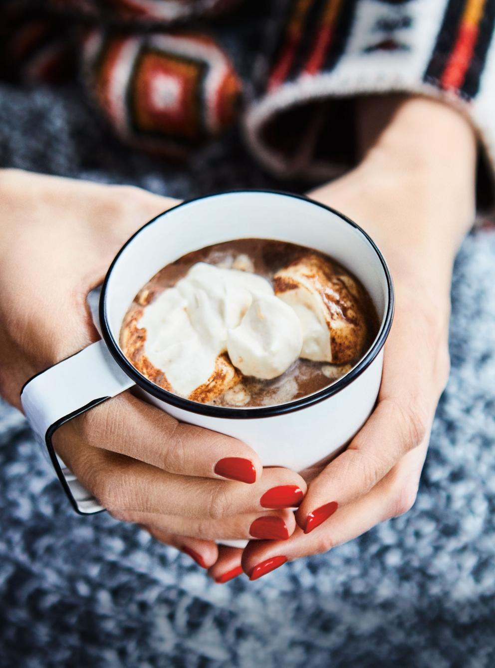 Hot Chocolate with Apricot Whipped Cream RICARDO